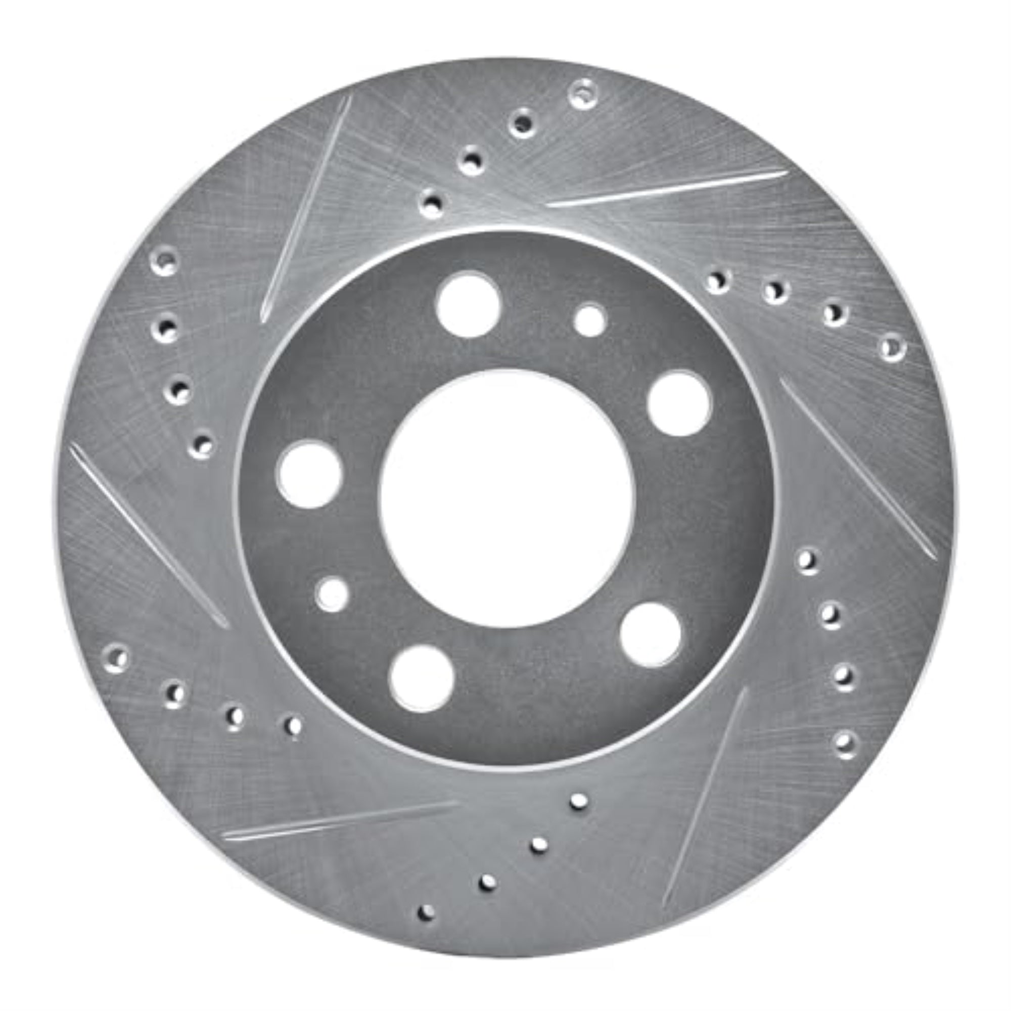 R1 Concepts Brake Rotor Drilled And Slotted Silver Edz-27005L