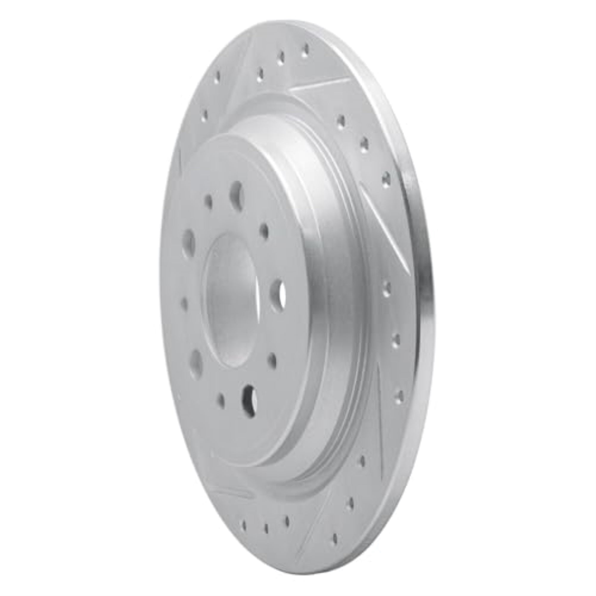 R1 Concepts Brake Rotor Drilled And Slotted Silver Edz-27023L