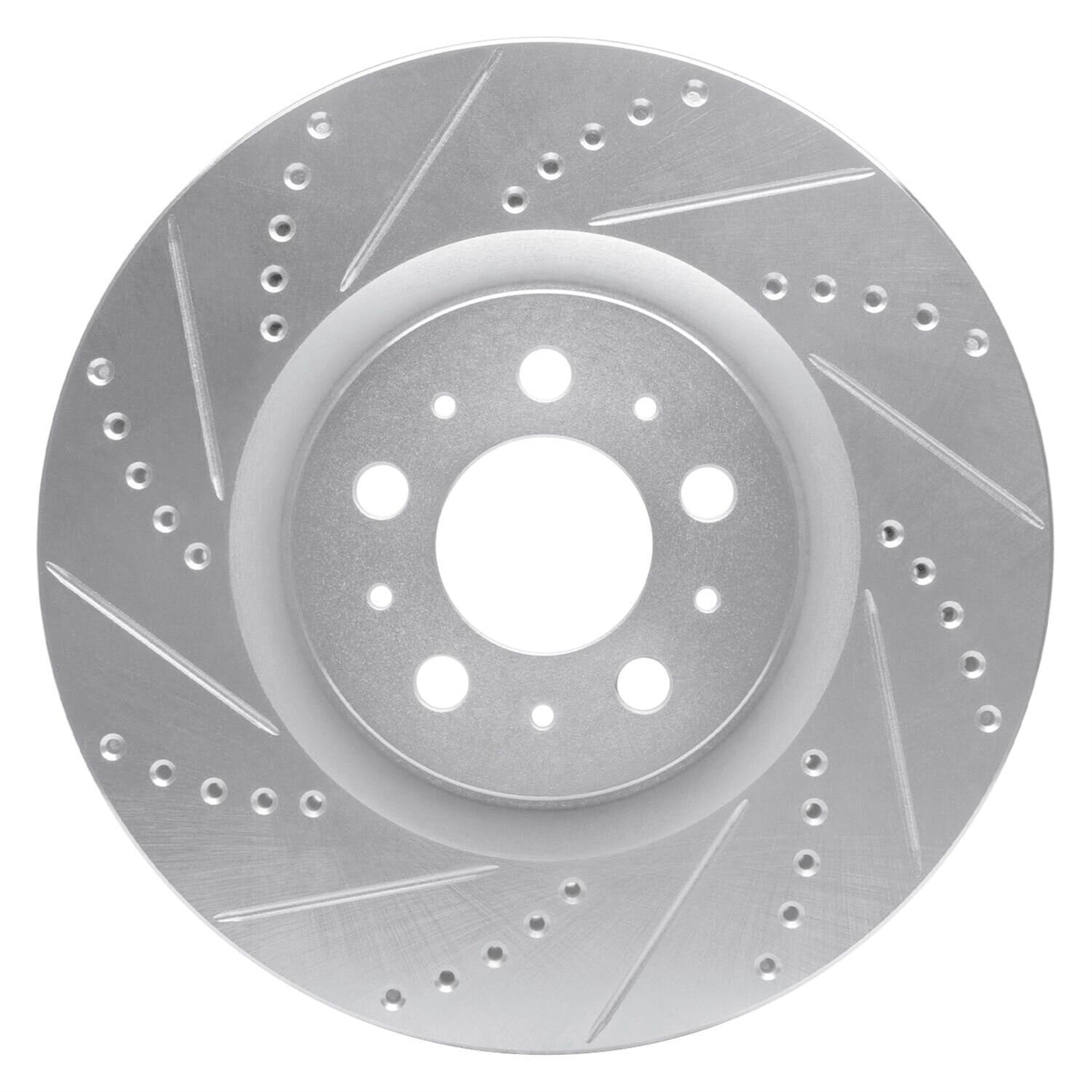 R1 Concepts Brake Rotor Drilled And Slotted Silver Edz-27031L