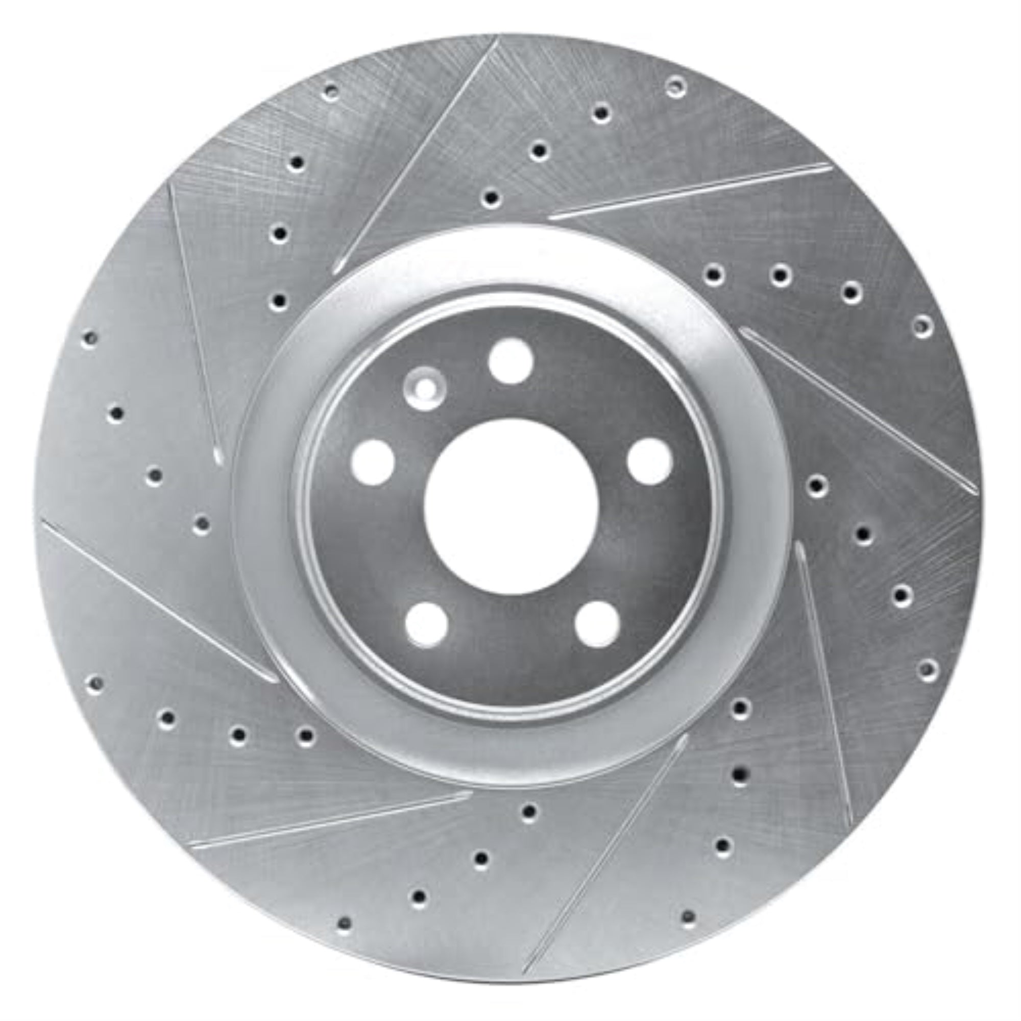 R1 Concepts Brake Rotor Drilled And Slotted Silver Edz-27053L