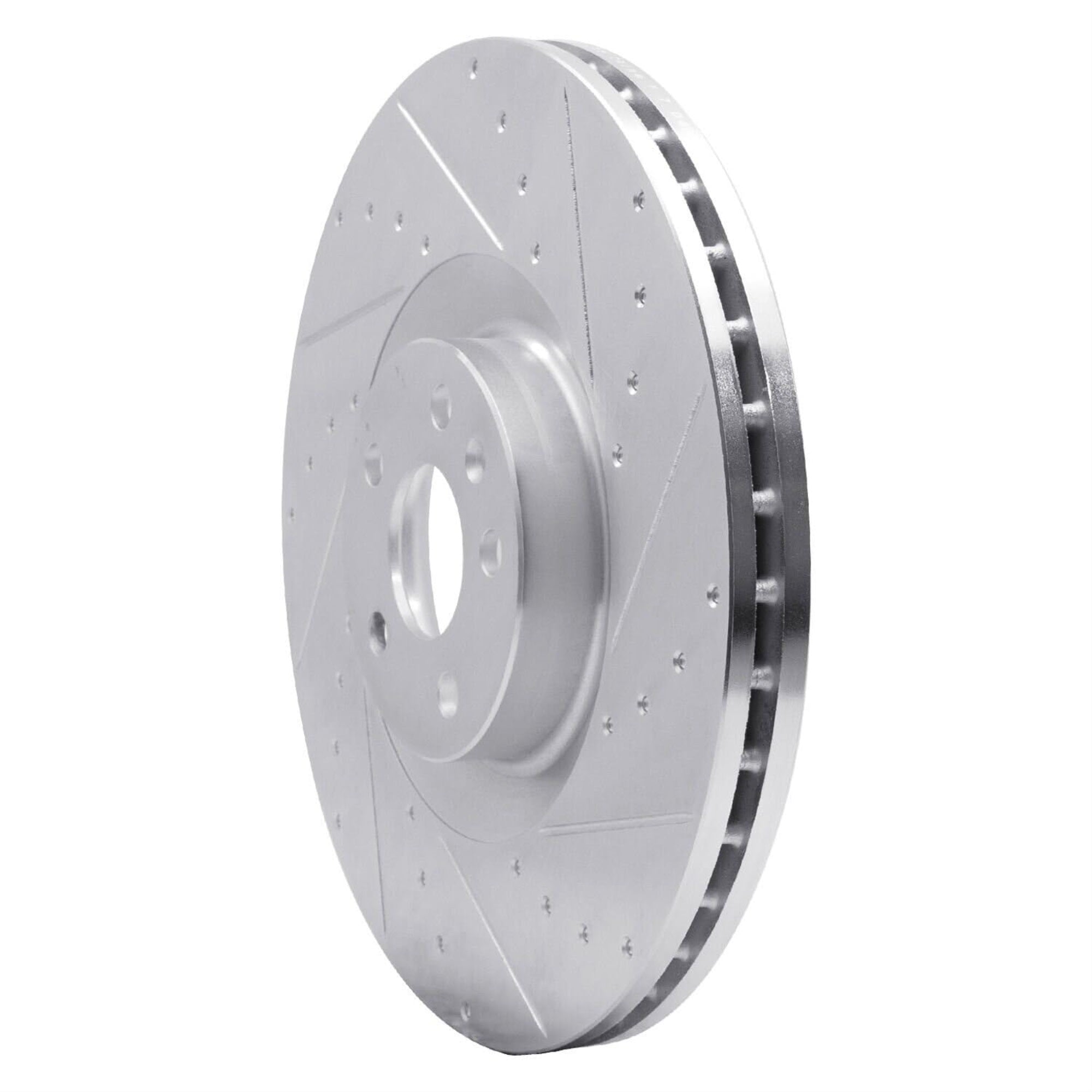 R1 Concepts Brake Rotor Drilled And Slotted Silver Edz-27053R