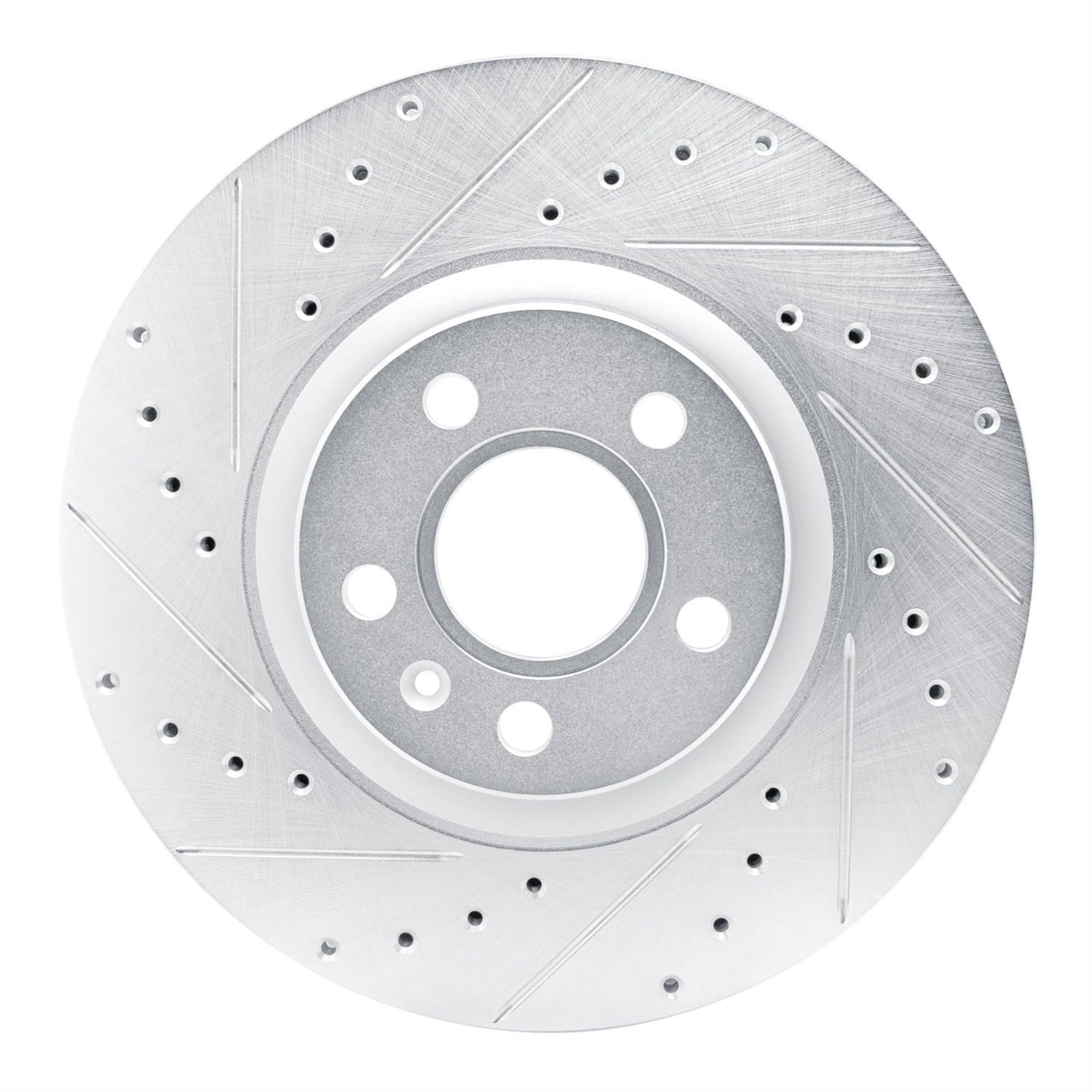 R1 Concepts Brake Rotor Drilled And Slotted Silver Edz-27059L
