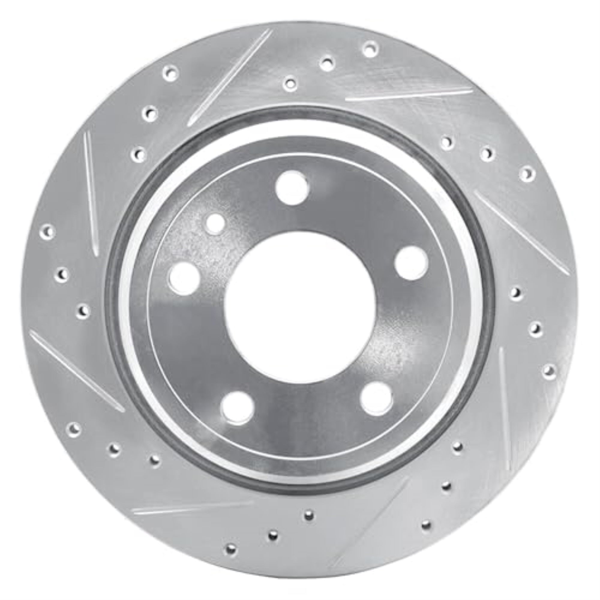 R1 Concepts Brake Rotor Drilled And Slotted Silver Edz-31025L
