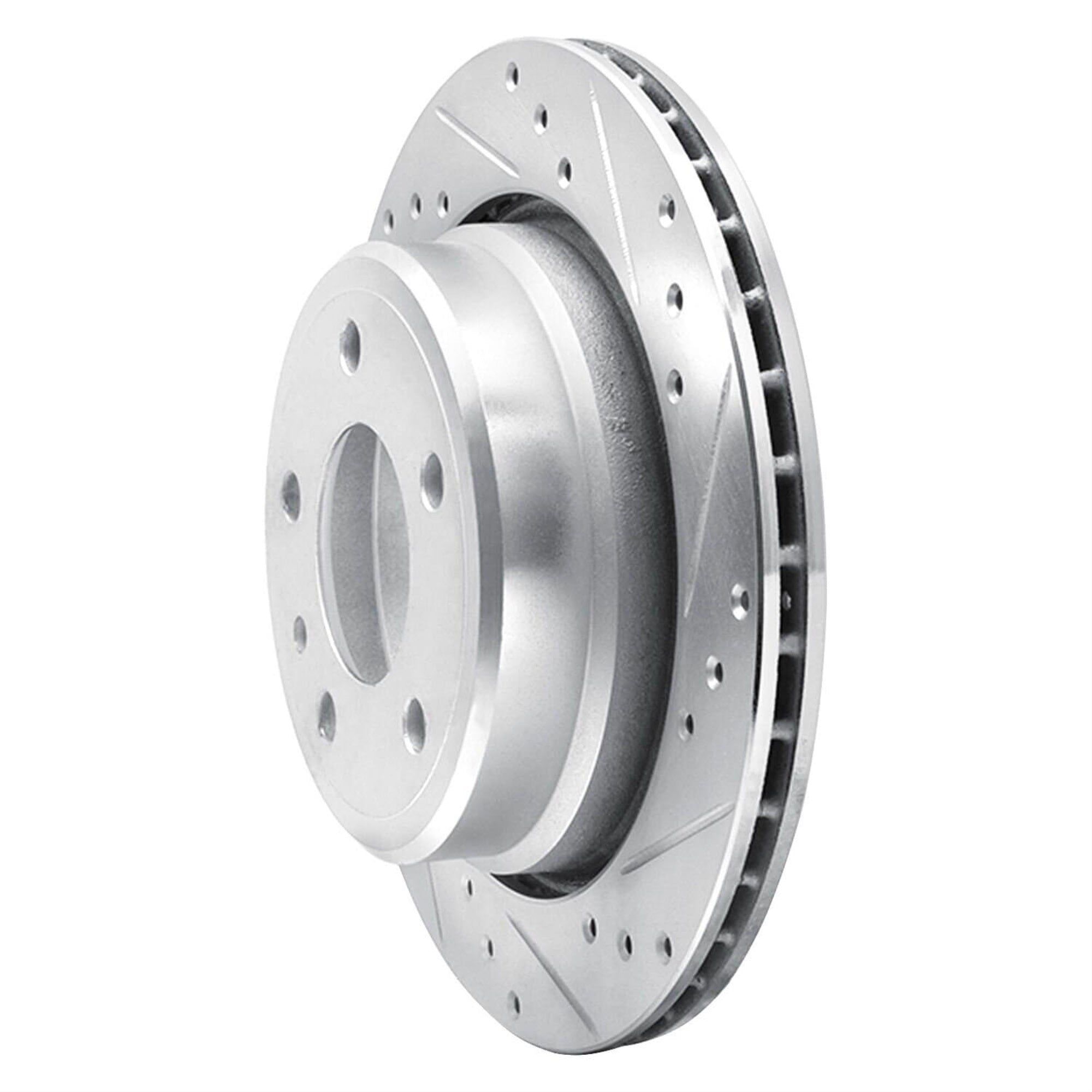 R1 Concepts Brake Rotor Drilled And Slotted Silver Edz-31025R