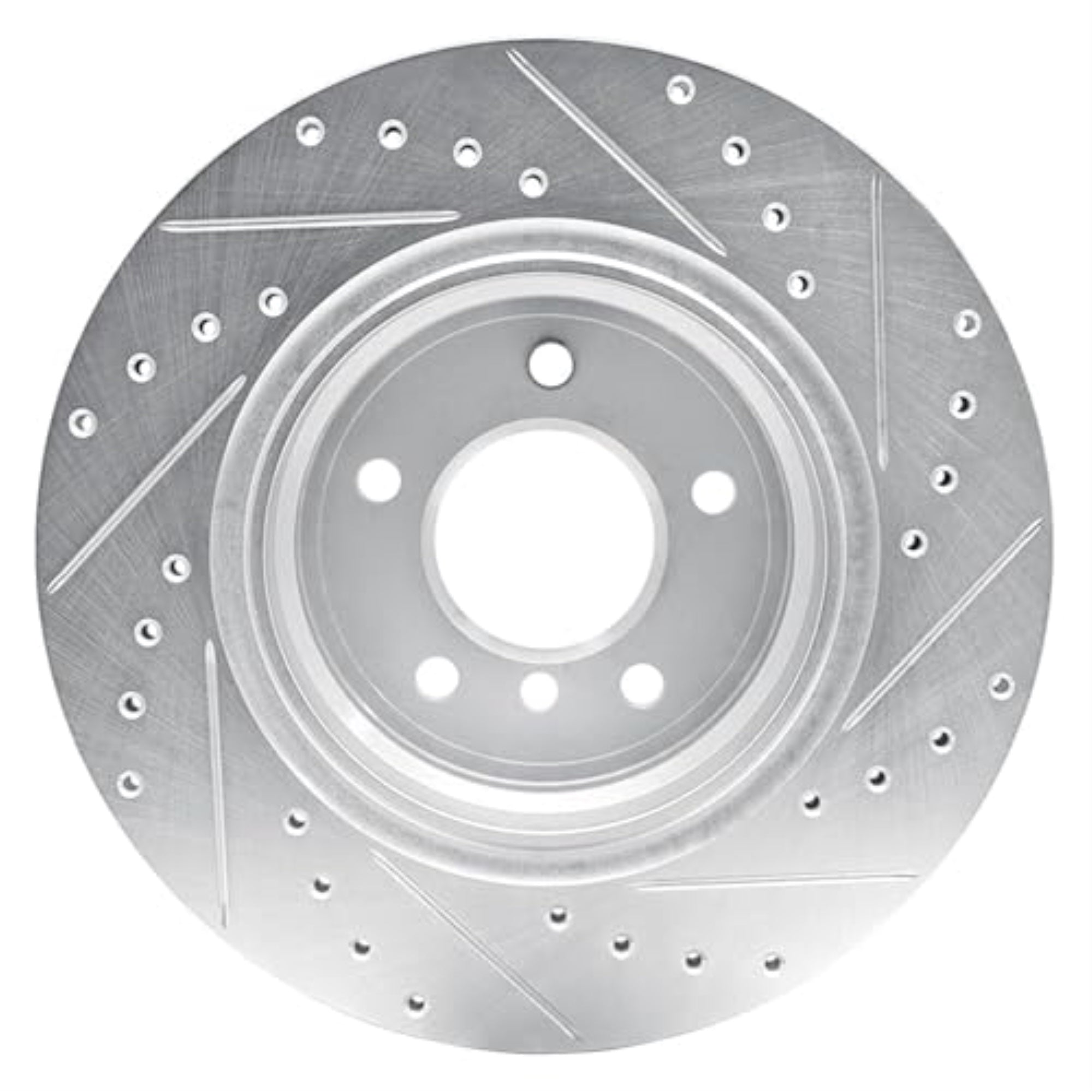 R1 Concepts Brake Rotor Drilled And Slotted Silver Edz-31041L