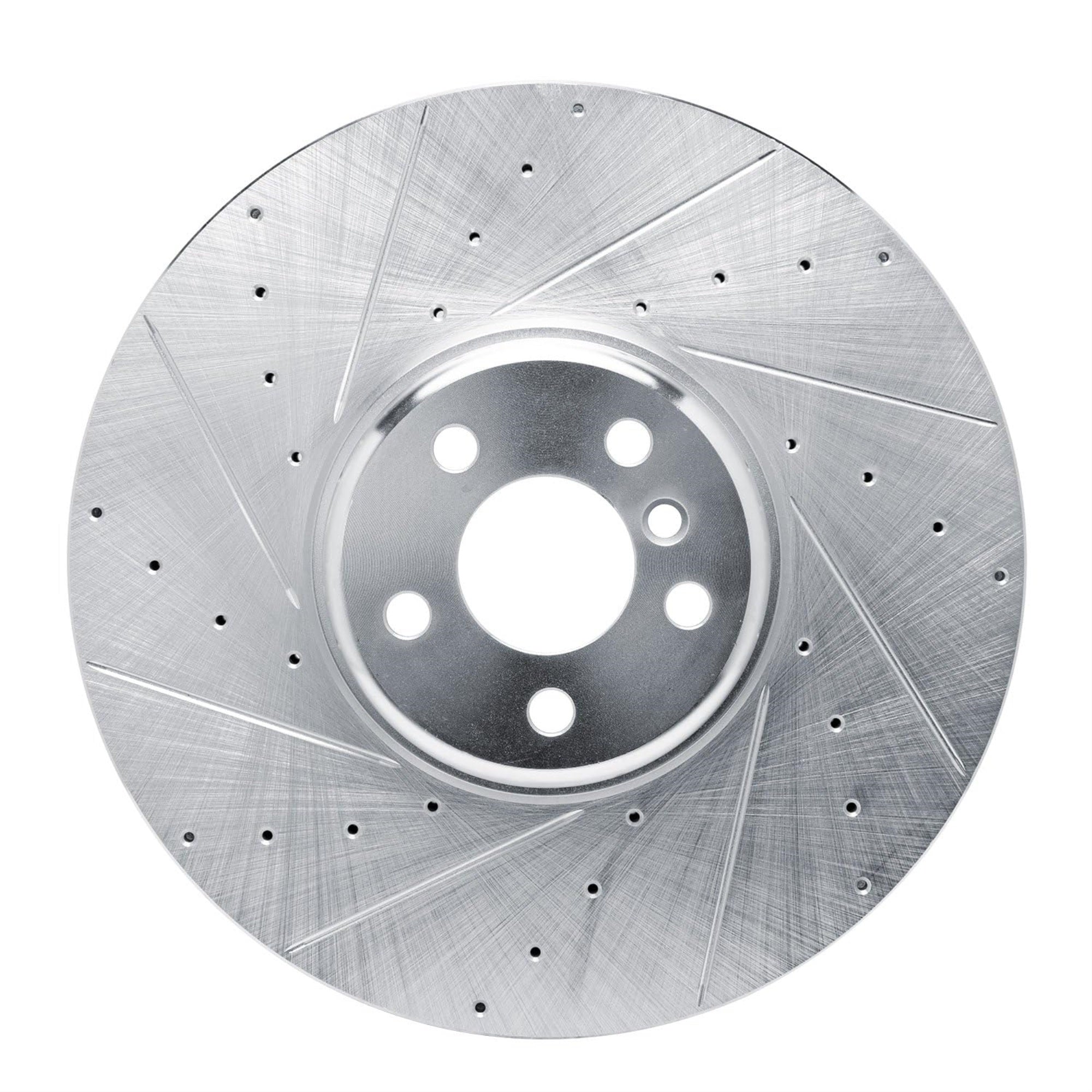 R1 Concepts Brake Rotor Drilled And Slotted Silver Edz-31131D