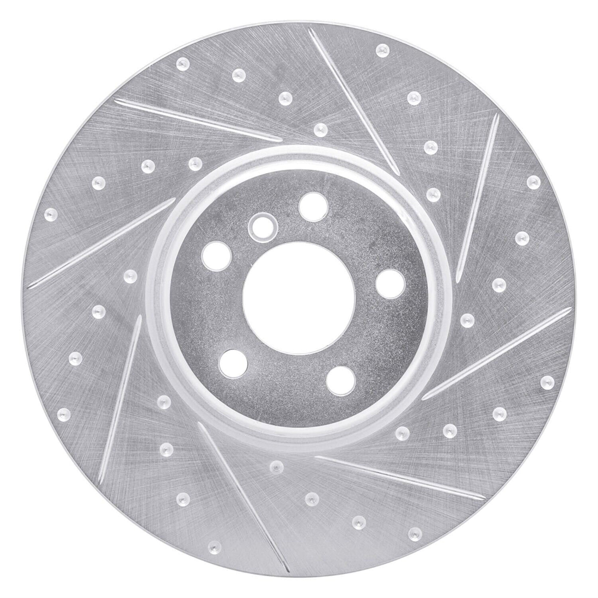 R1 Concepts Brake Rotor Drilled And Slotted Silver Edz-31133D