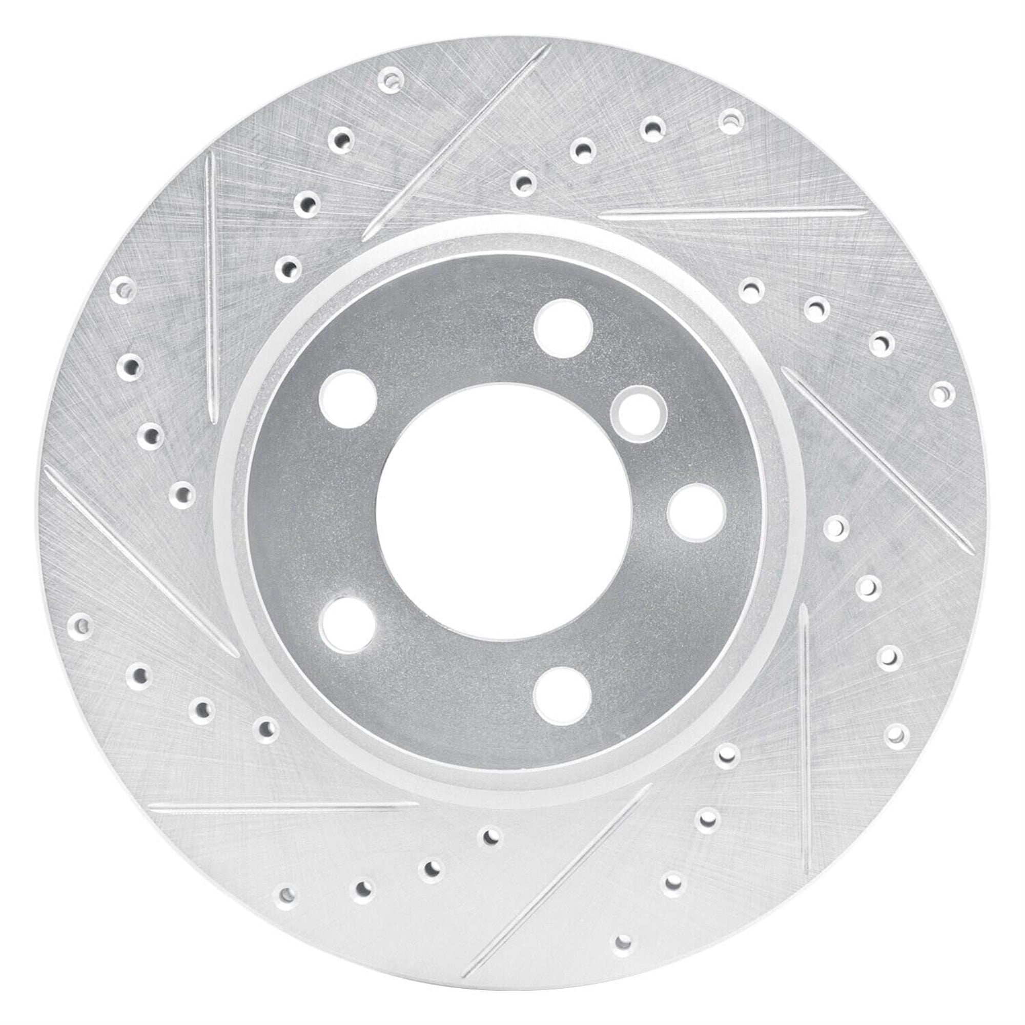 R1 Concepts Brake Rotor Drilled And Slotted Silver Edz-32011L