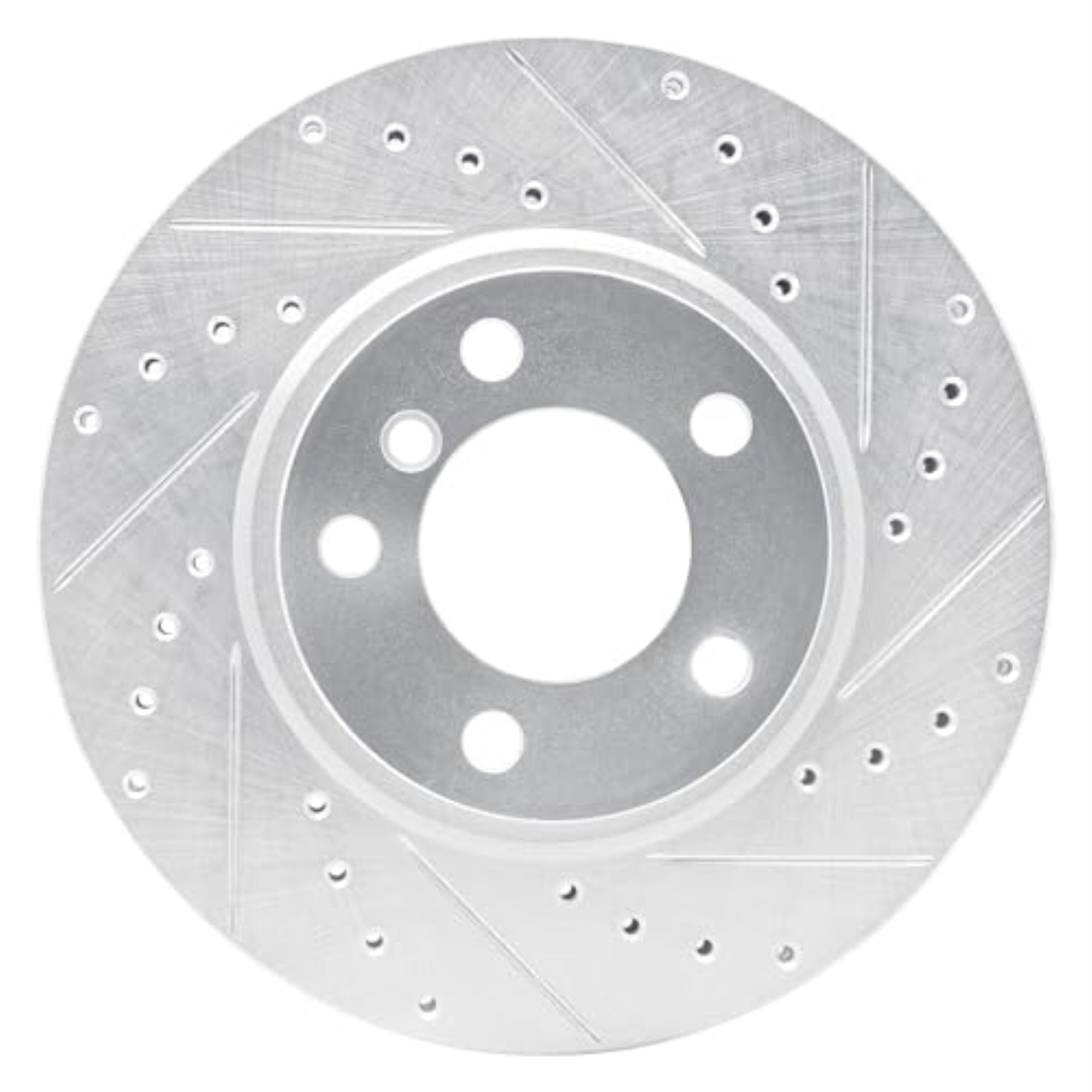 R1 Concepts Brake Rotor Drilled And Slotted Silver Edz-32011R