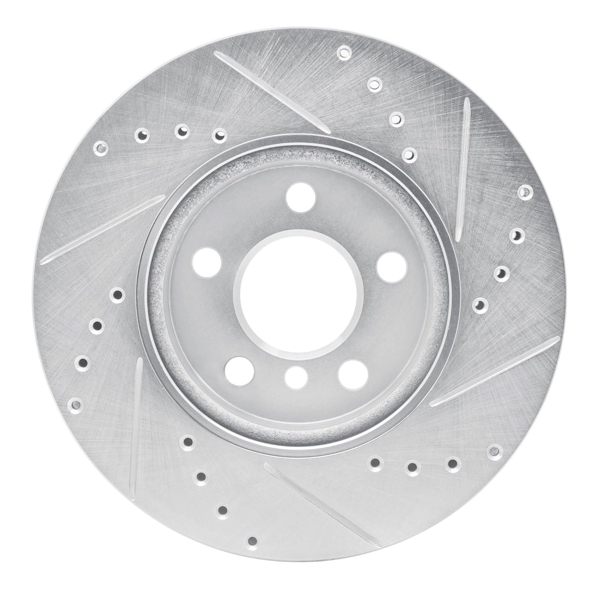 R1 Concepts Brake Rotor Drilled And Slotted Silver Edz-32015L