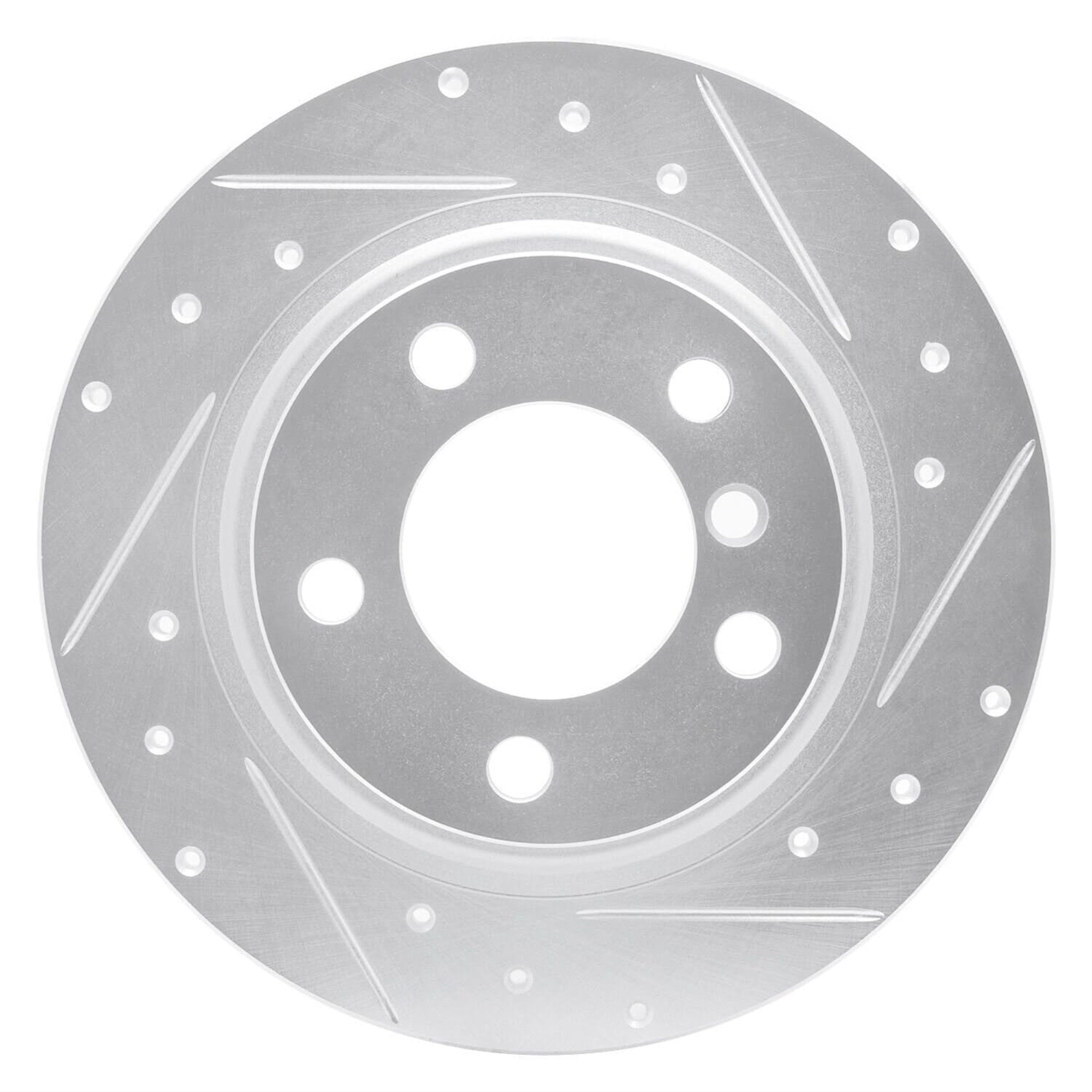 R1 Concepts Brake Rotor Drilled And Slotted Silver Edz-32020R