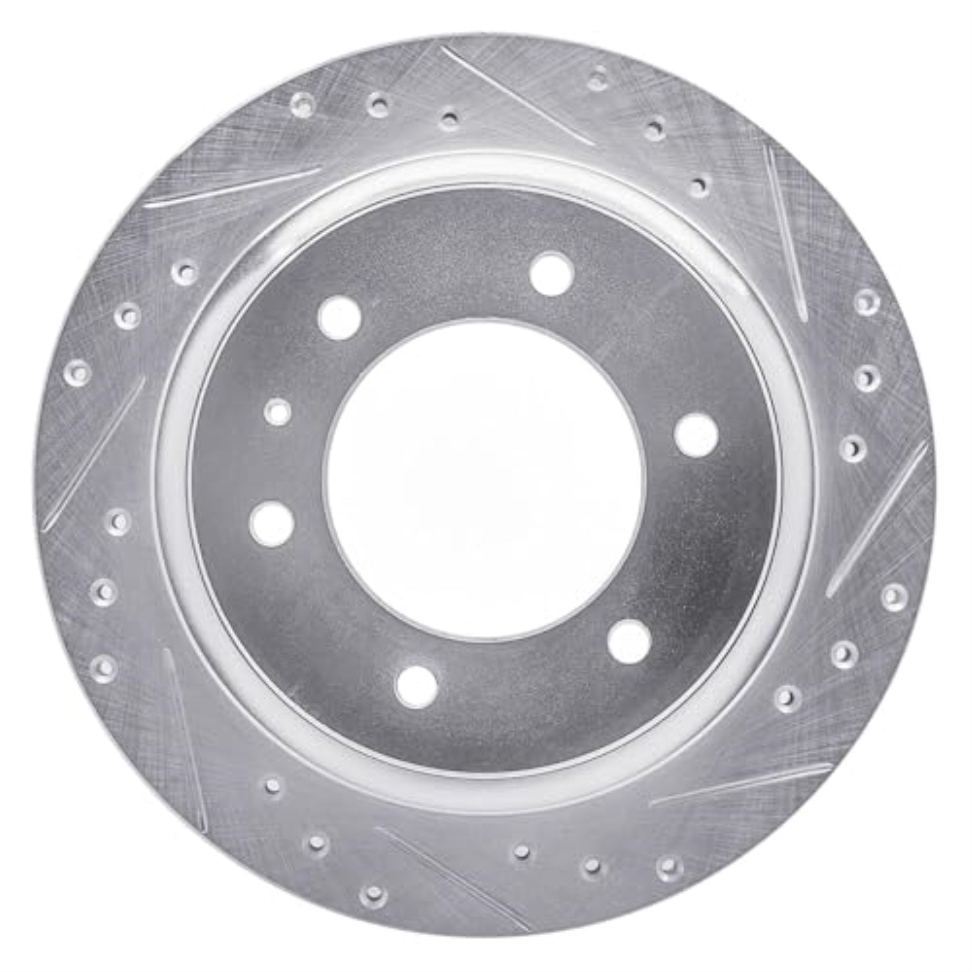 R1 Concepts Brake Rotor Drilled And Slotted Silver Edz-37009R
