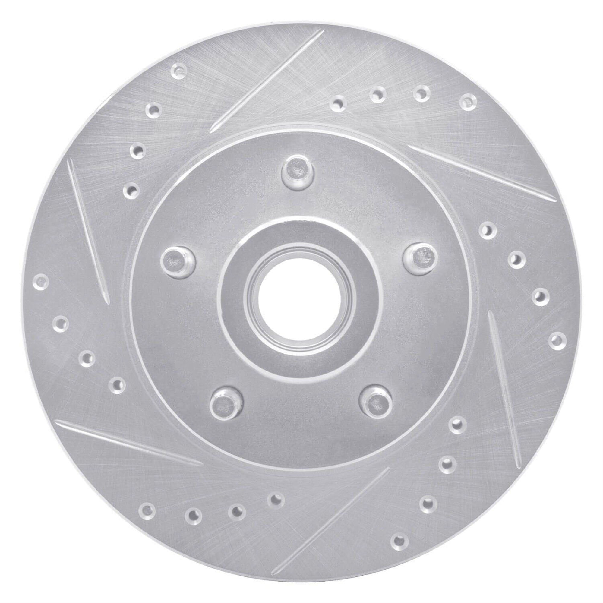 R1 Concepts Brake Rotor Drilled And Slotted Silver Edz-40005L