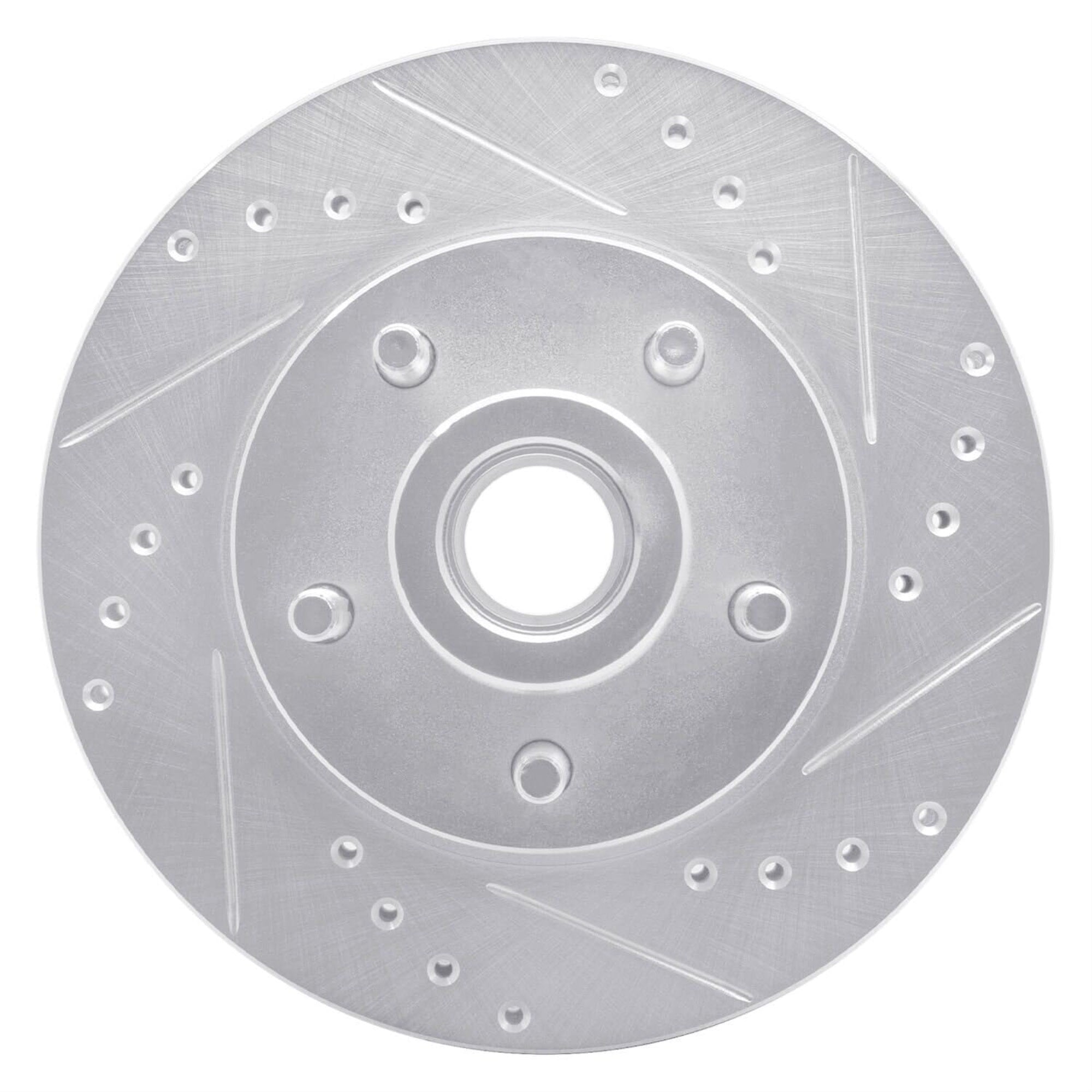 R1 Concepts Brake Rotor Drilled And Slotted Silver Edz-40005R