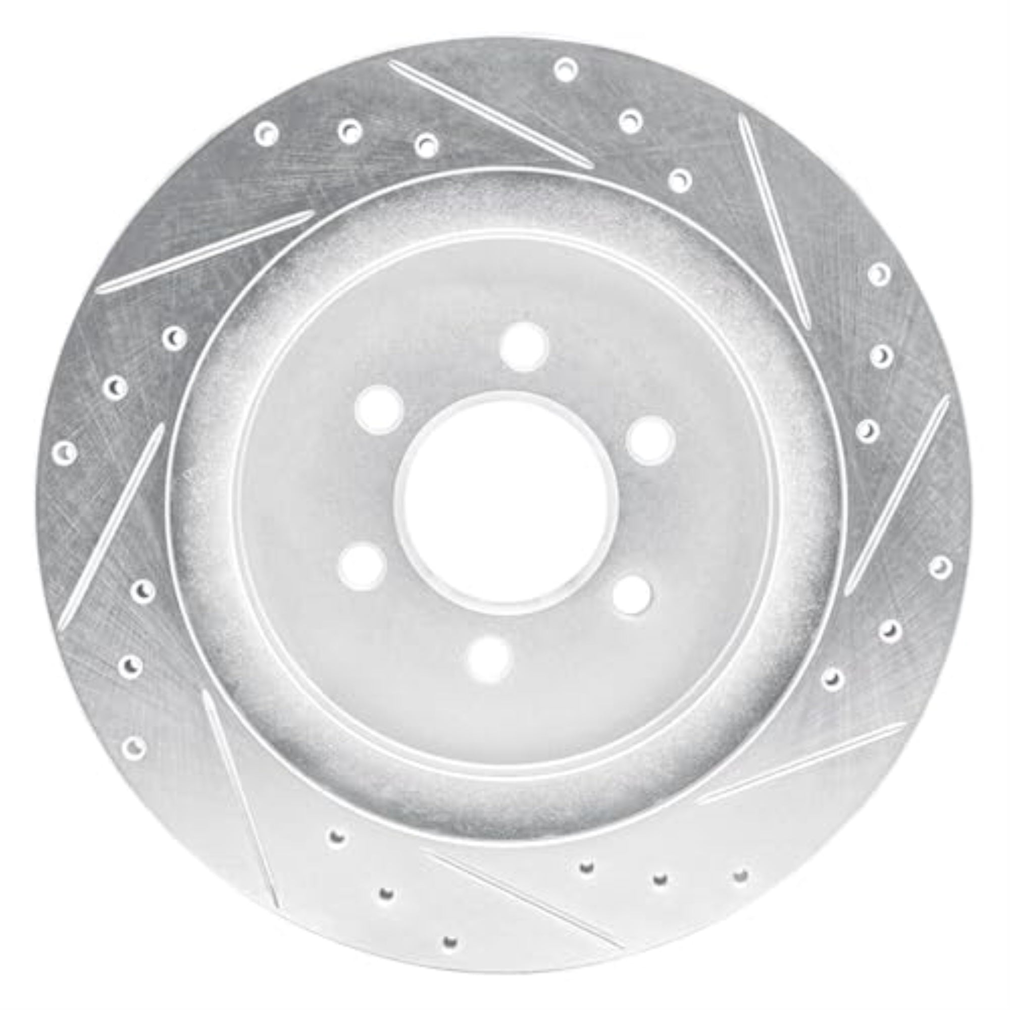 R1 Concepts Brake Rotor Drilled And Slotted Silver Edz-40014L