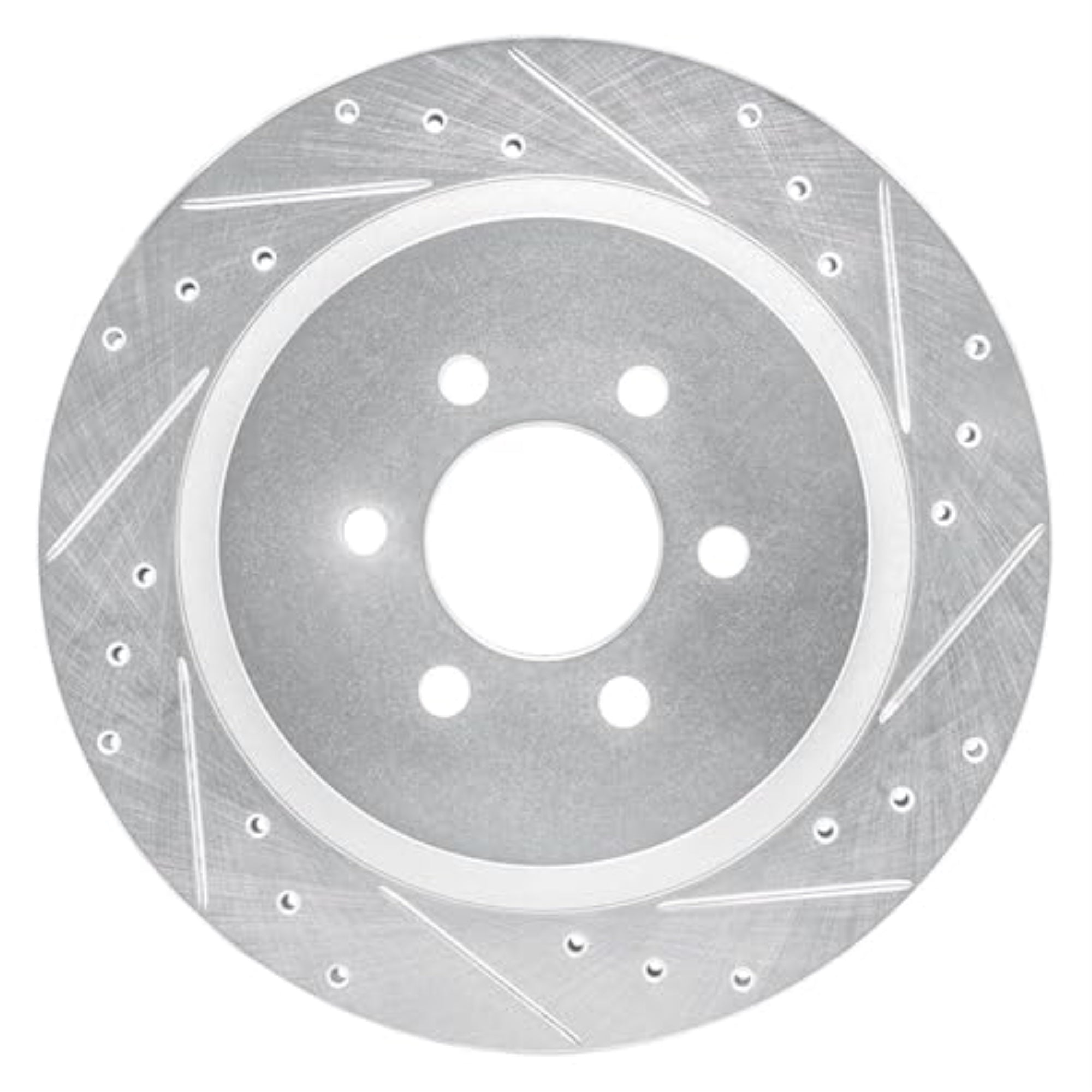 R1 Concepts Brake Rotor Drilled And Slotted Silver Edz-40014R