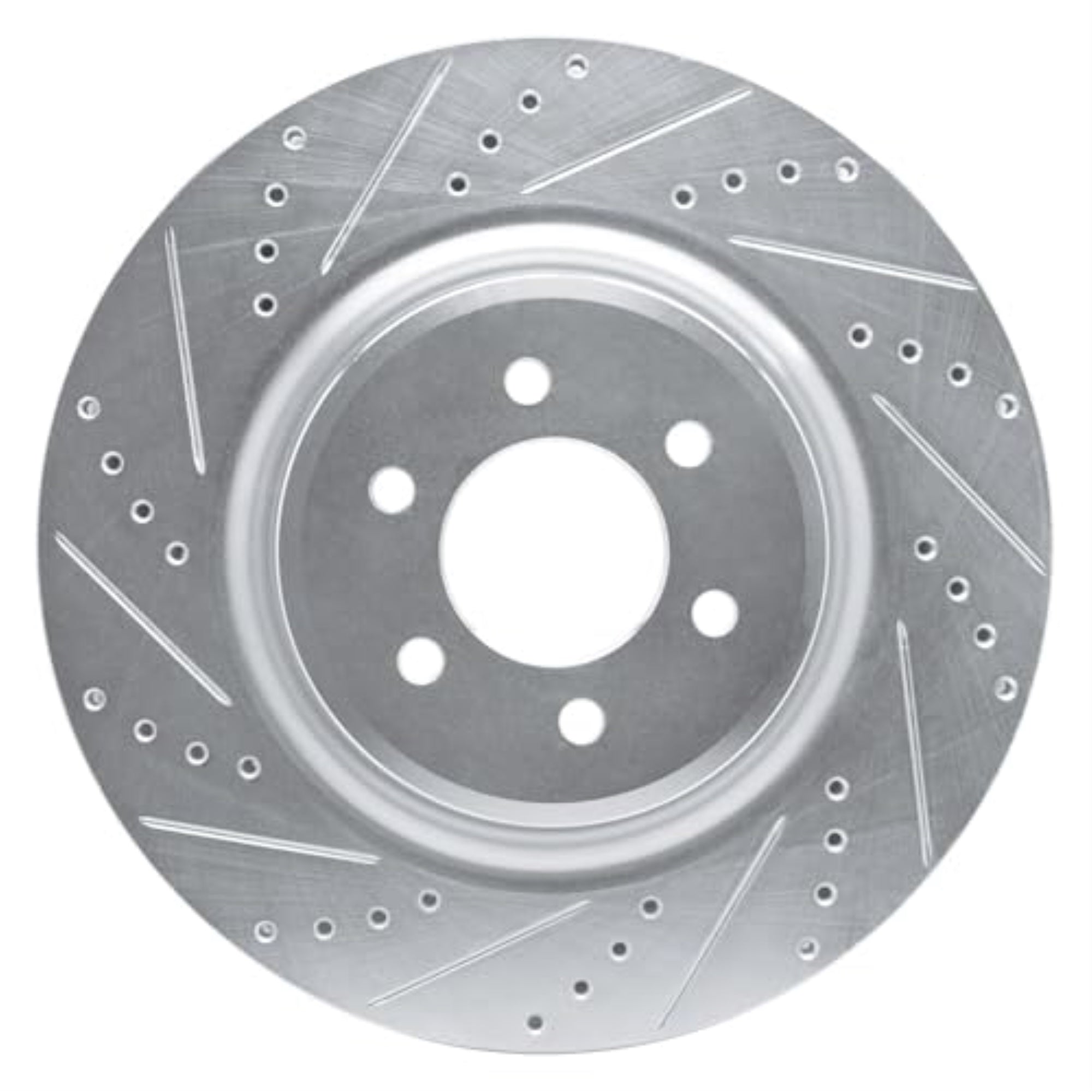 R1 Concepts Brake Rotor Drilled And Slotted Silver Edz-40022L