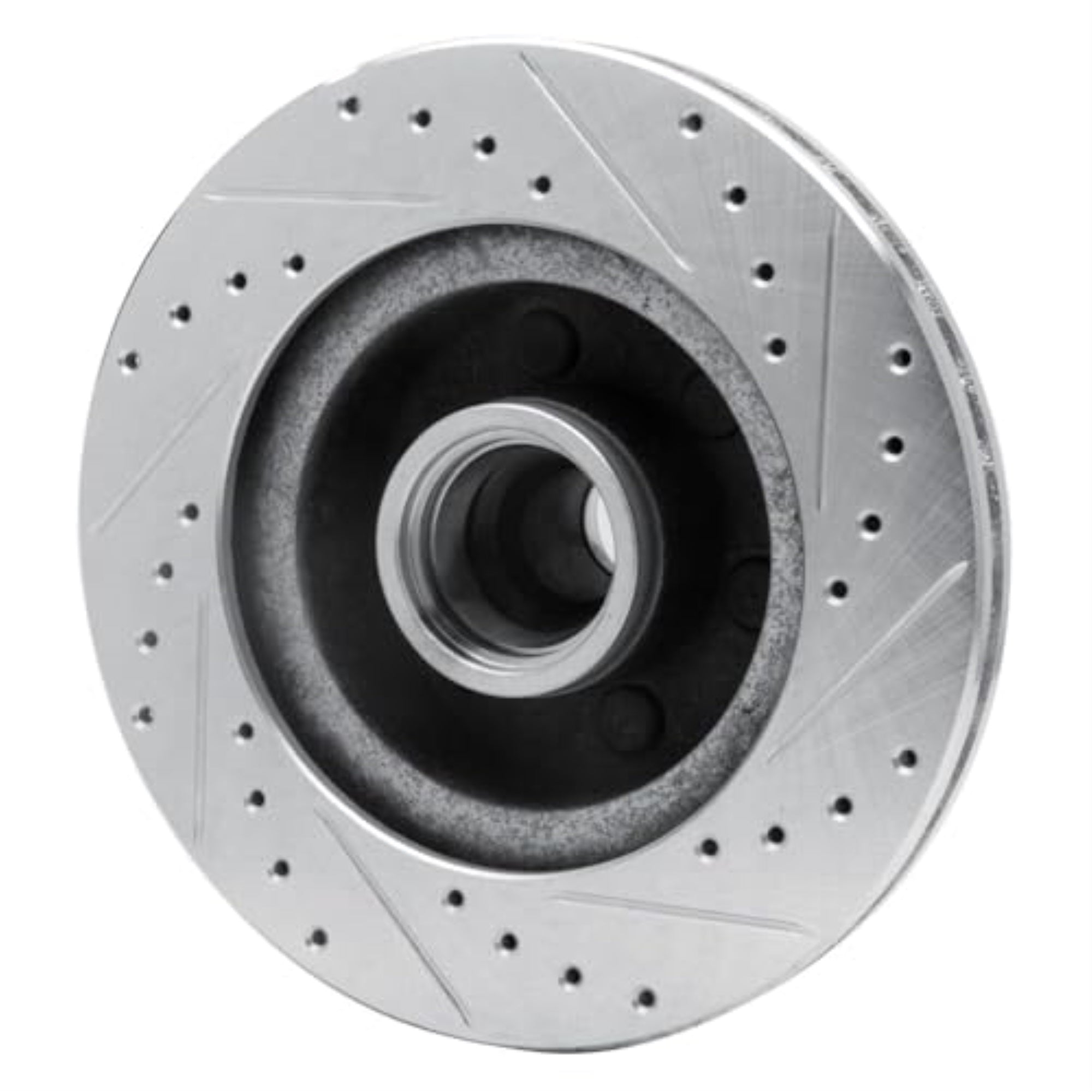 R1 Concepts Brake Rotor Drilled And Slotted Silver Edz-40068L