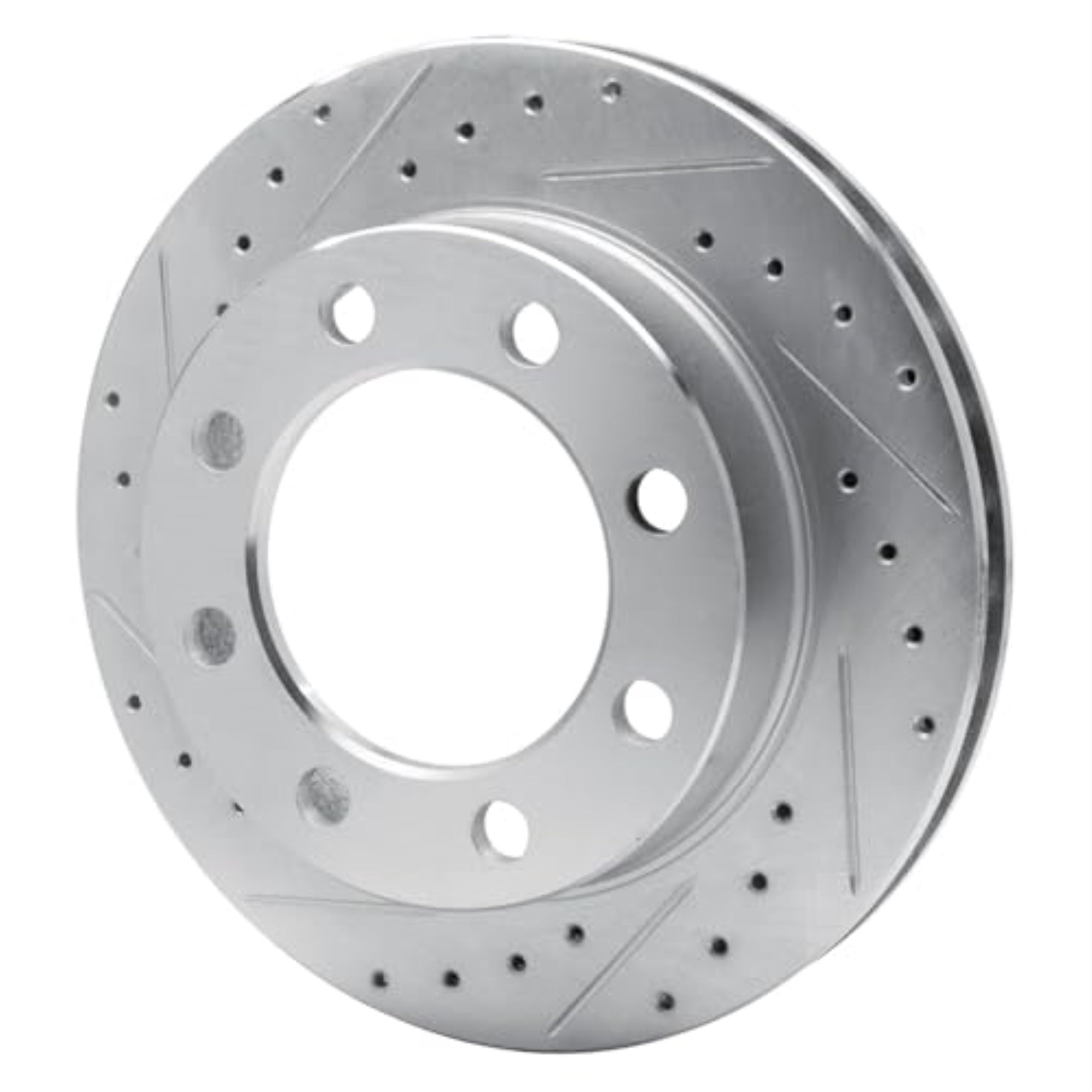 R1 Concepts Brake Rotor Drilled And Slotted Silver Edz-40072L