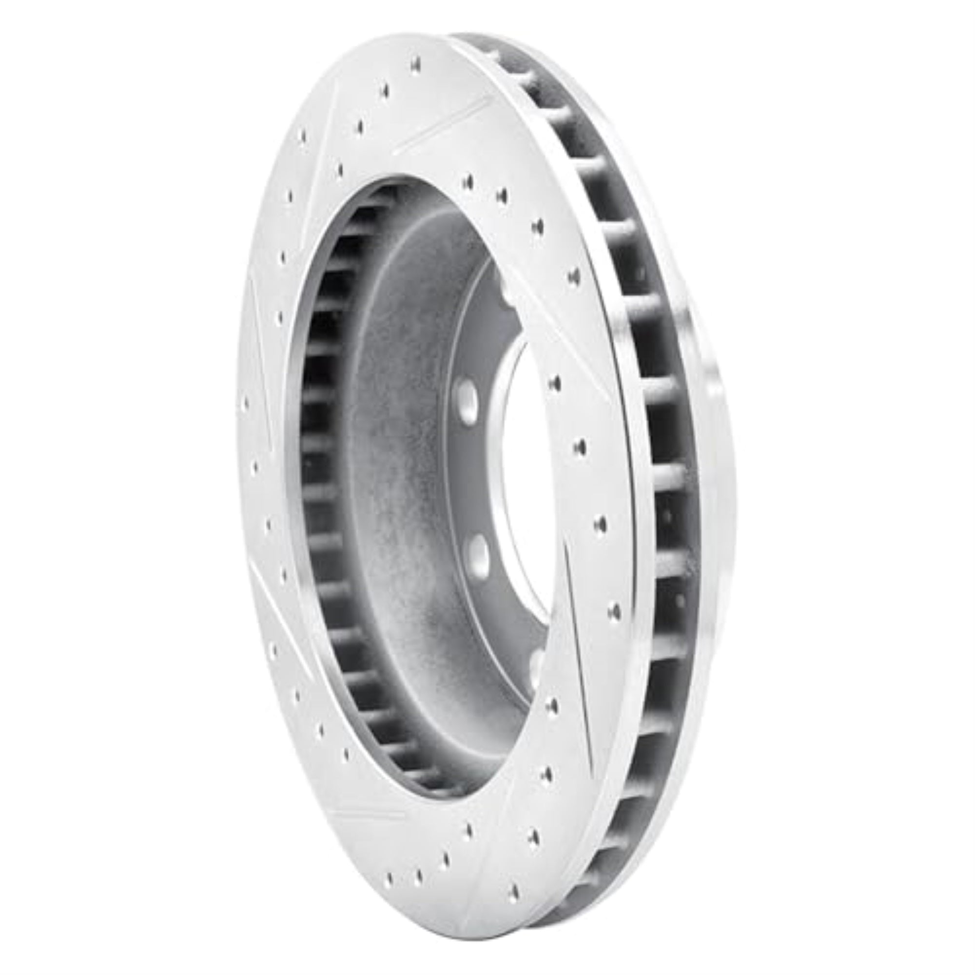 R1 Concepts Brake Rotor Drilled And Slotted Silver Edz-40072R