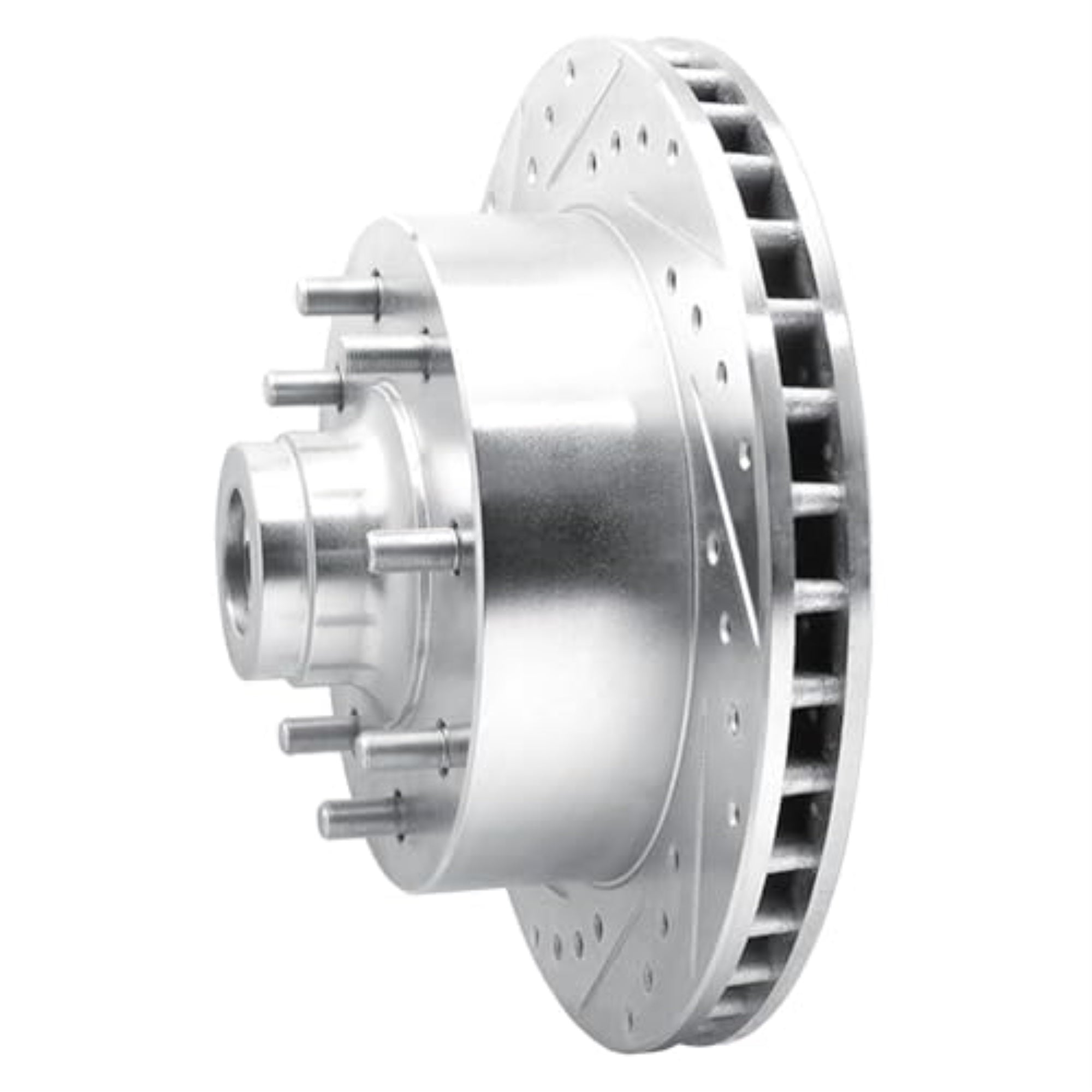 R1 Concepts Brake Rotor Drilled And Slotted Silver Edz-40075L