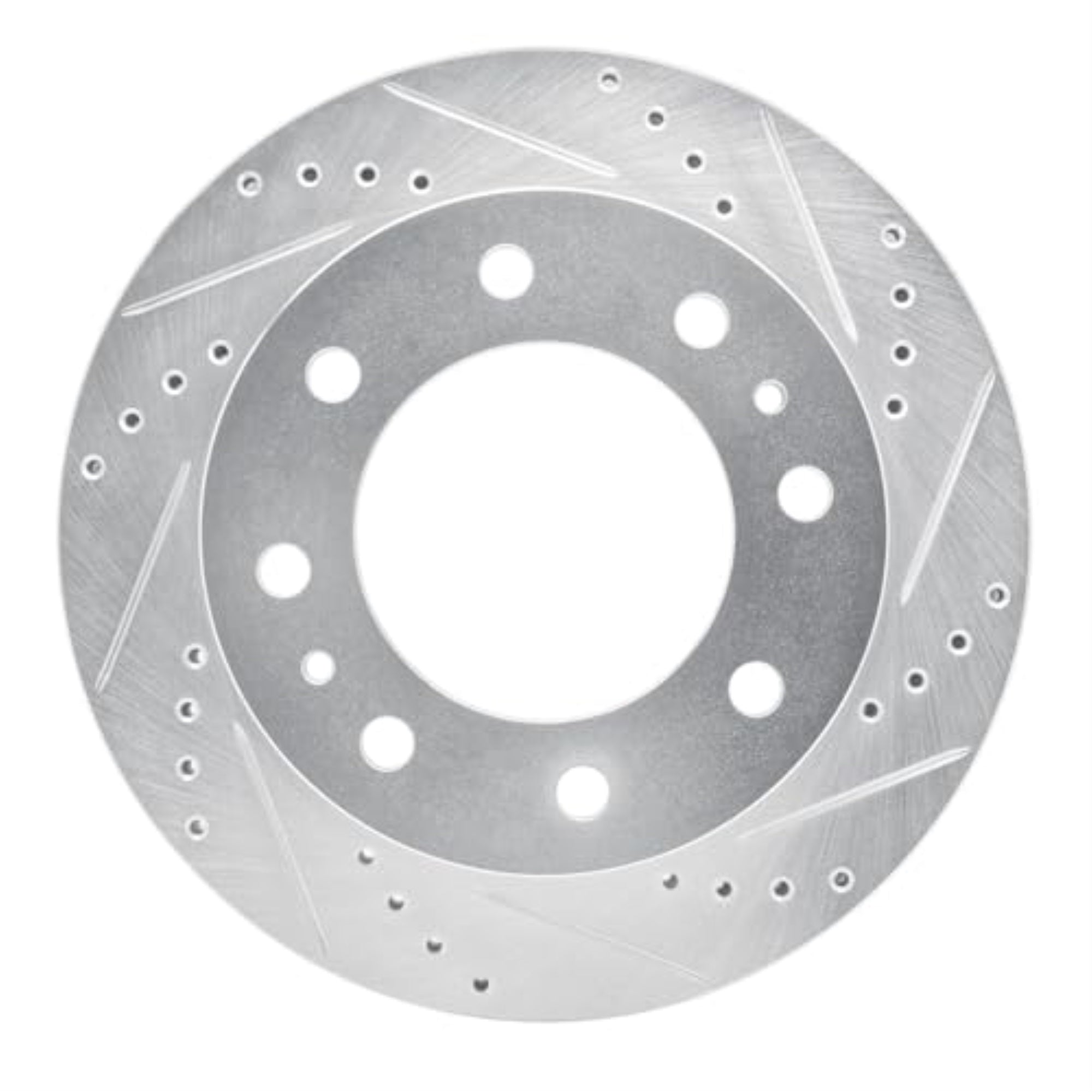 R1 Concepts Brake Rotor Drilled And Slotted Silver Edz-40075R