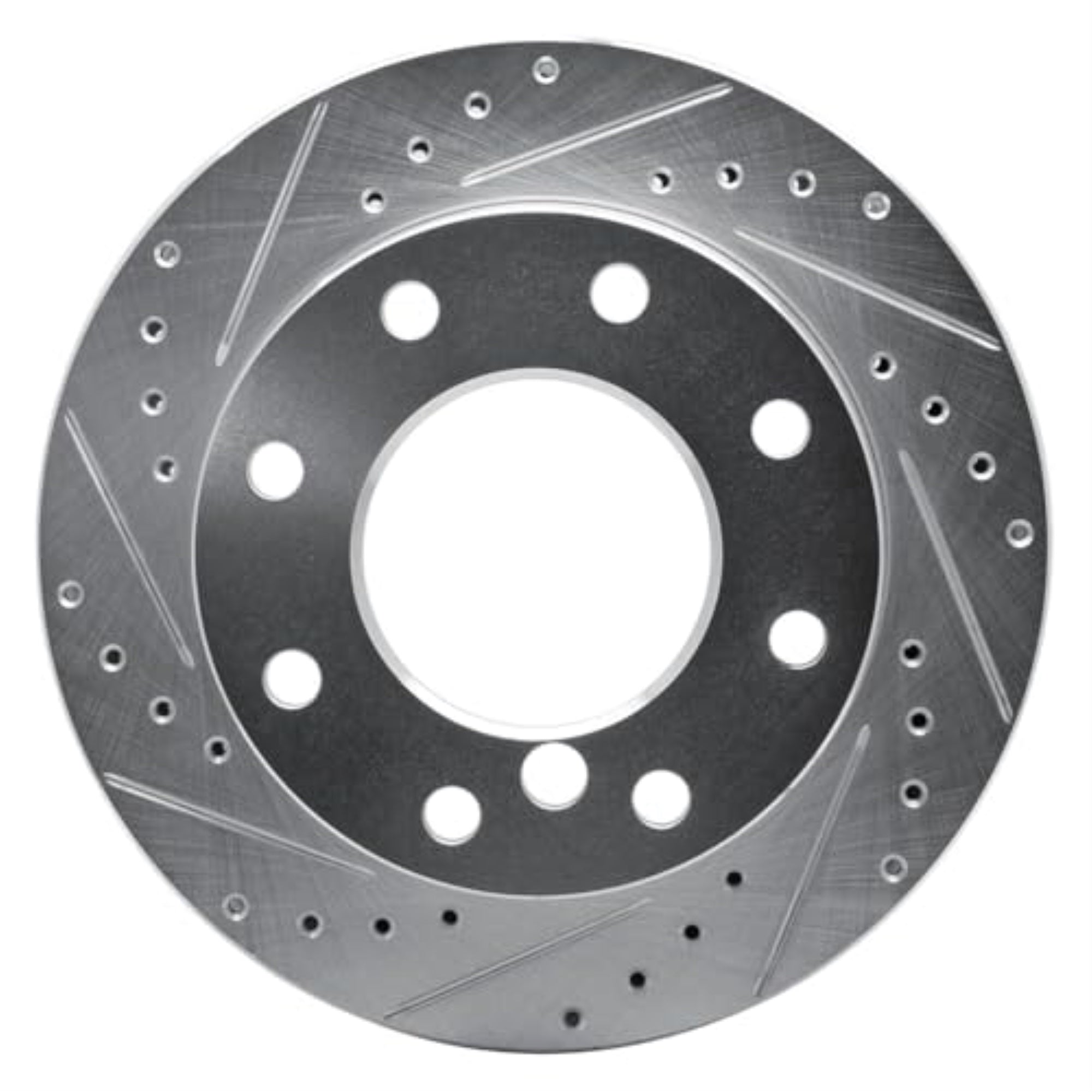 R1 Concepts Brake Rotor Drilled And Slotted Silver Edz-40087L