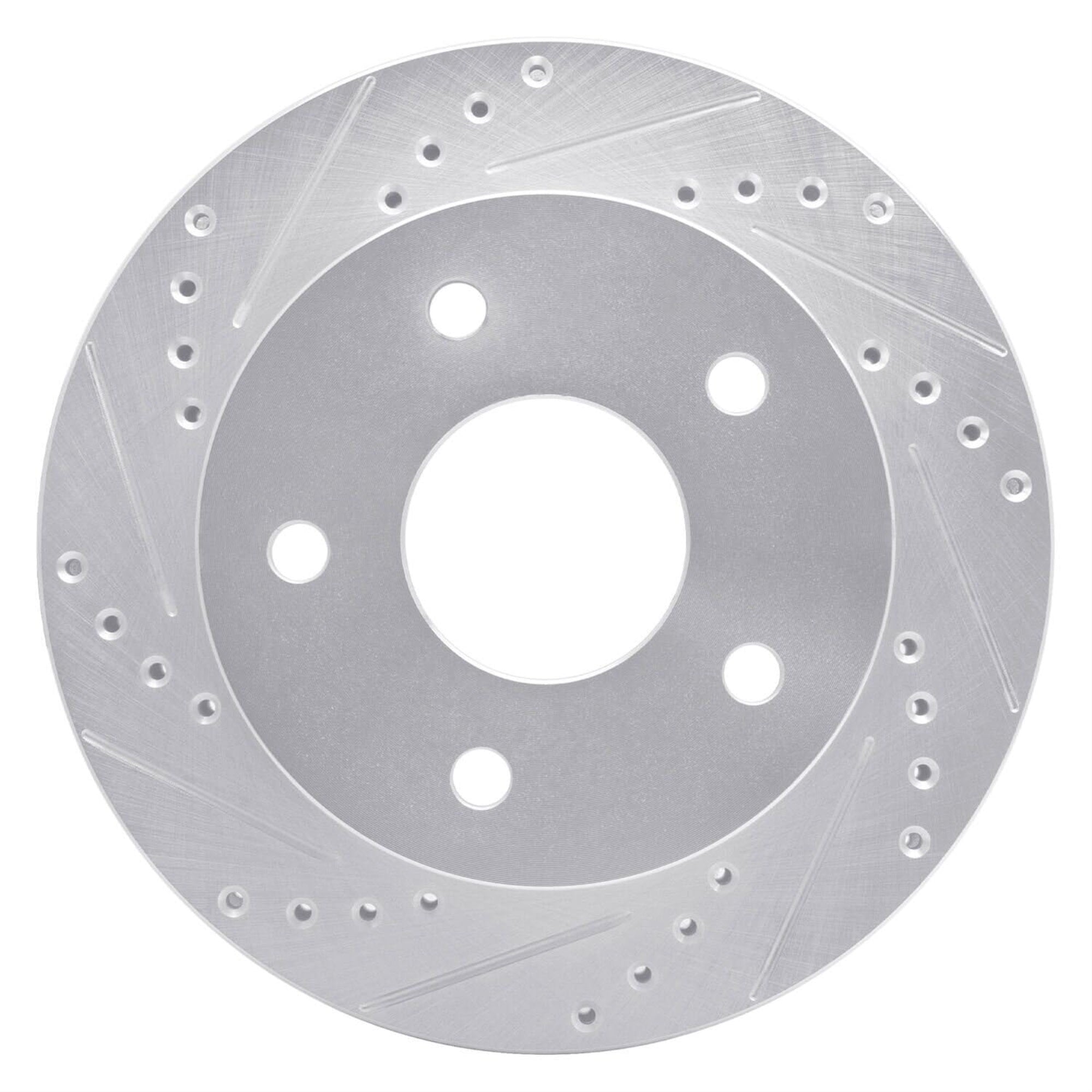 R1 Concepts Brake Rotor Drilled And Slotted Silver Edz-40090L