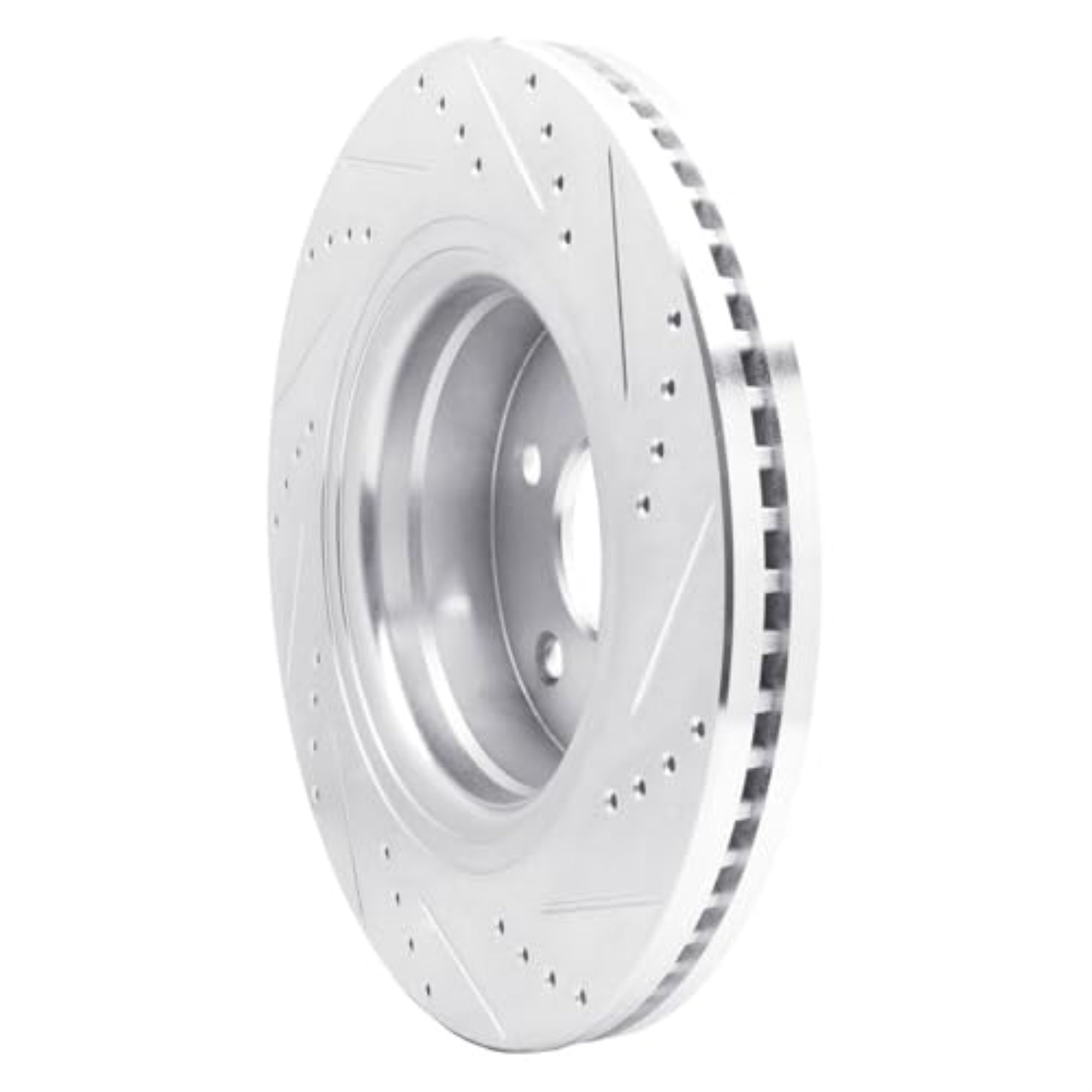 R1 Concepts Brake Rotor Drilled And Slotted Silver Edz-40104L