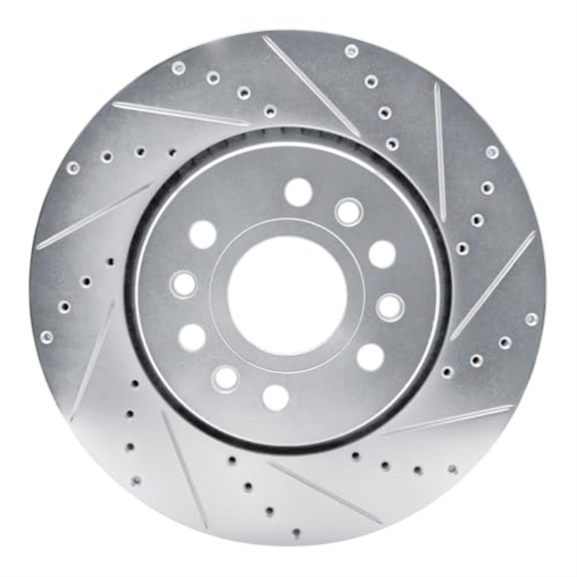 R1 Concepts Brake Rotor Drilled And Slotted Silver Edz-40125R