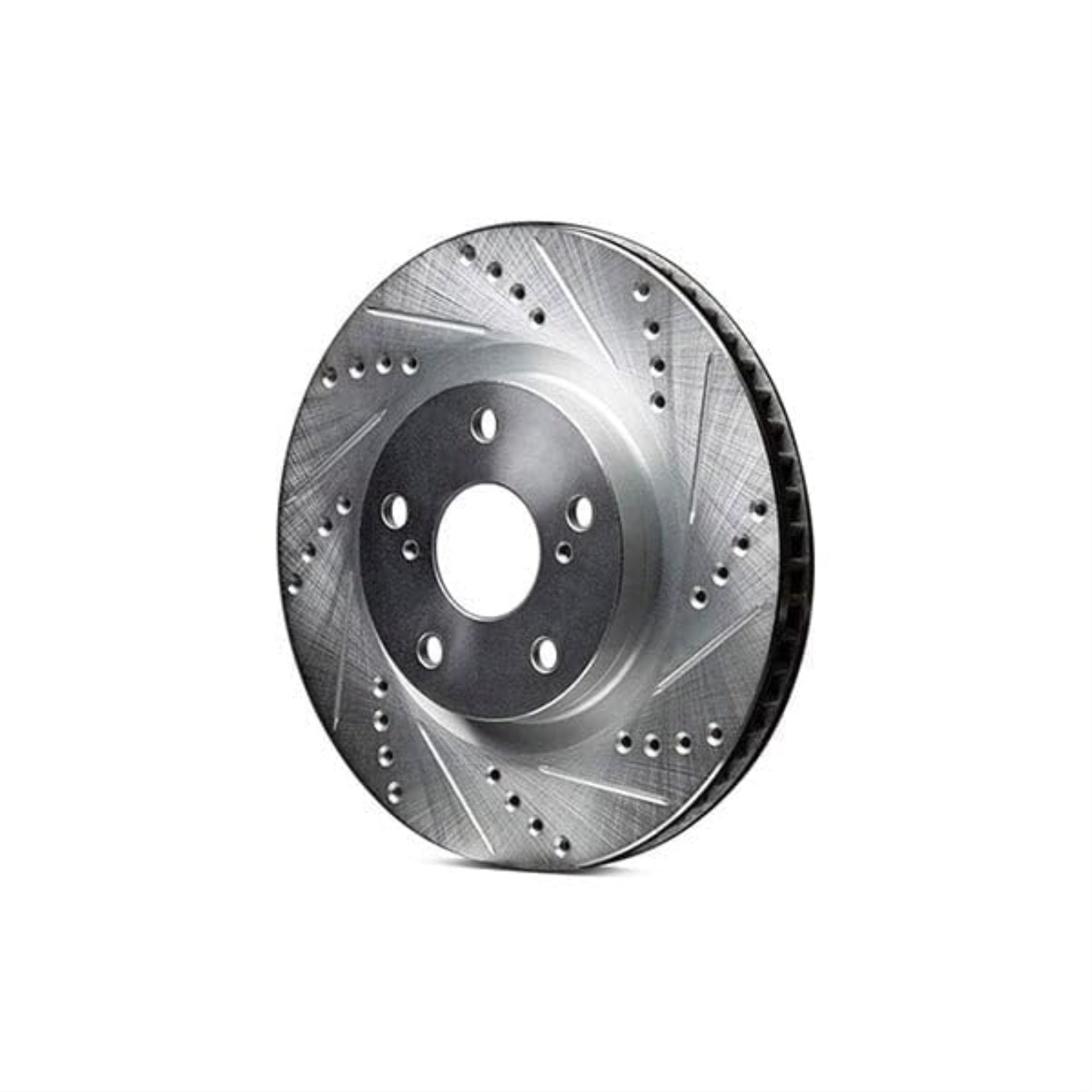 R1 Concepts Brake Rotor Drilled And Slotted Silver Edz-40130L