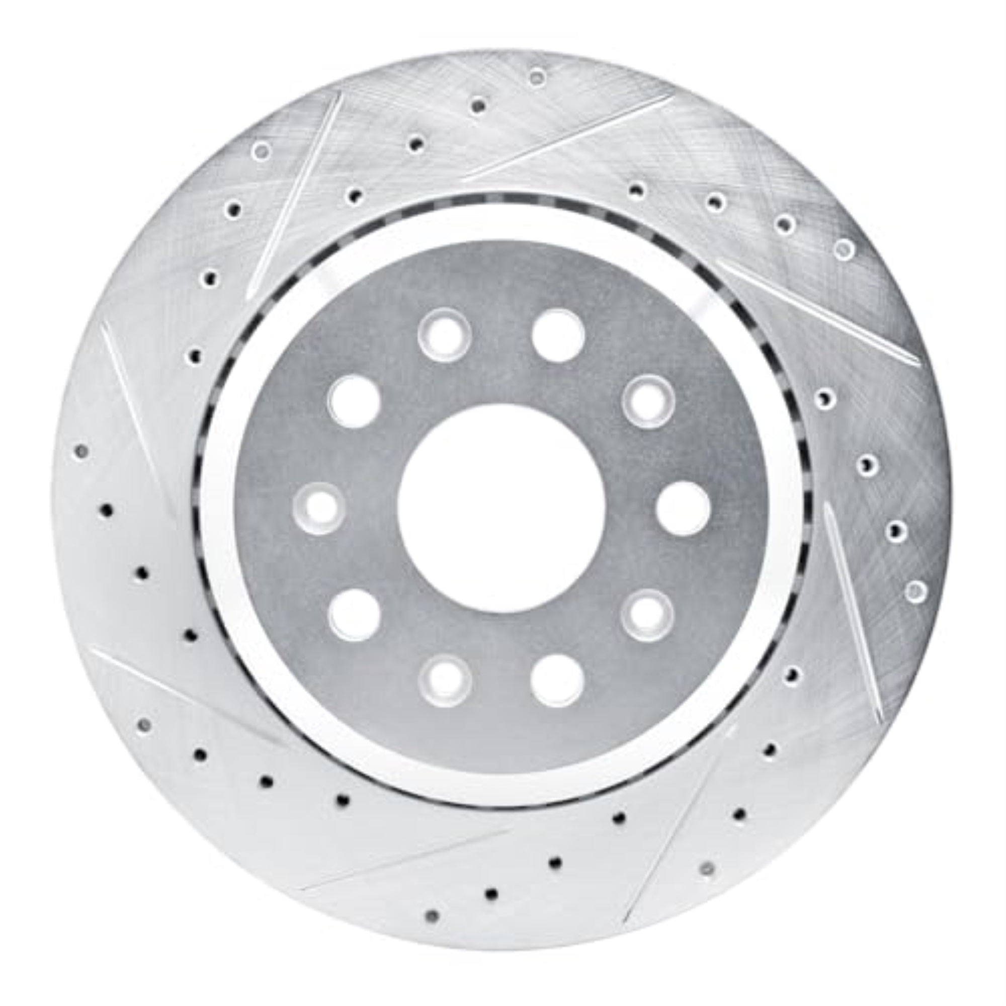 R1 Concepts Brake Rotor Drilled And Slotted Silver Edz-42043L
