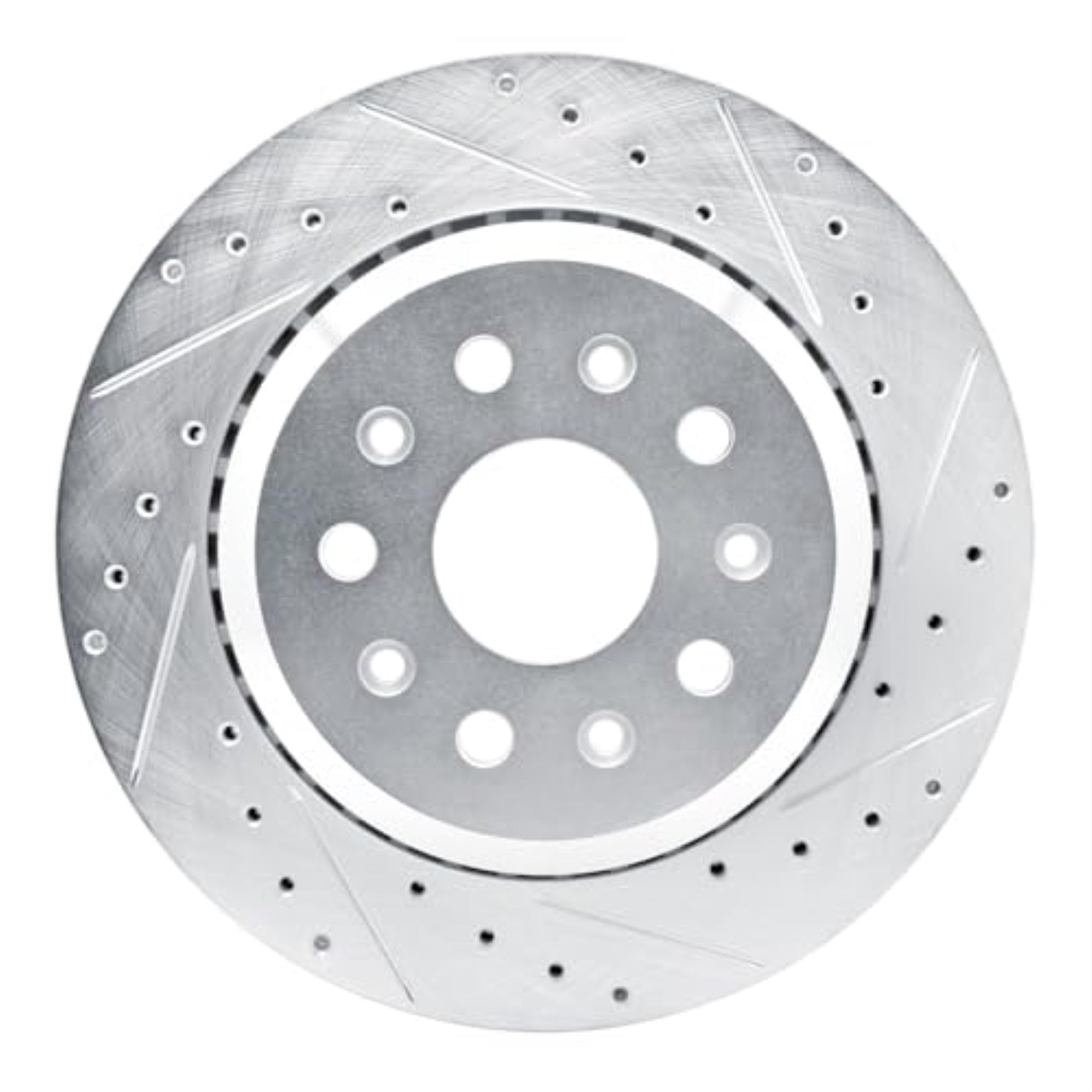 R1 Concepts Brake Rotor Drilled And Slotted Silver Edz-42043R