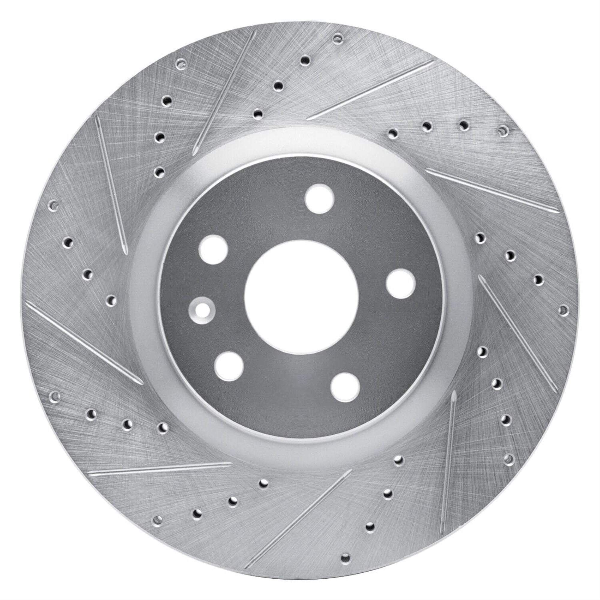 R1 Concepts Brake Rotor Drilled And Slotted Silver Edz-45019L