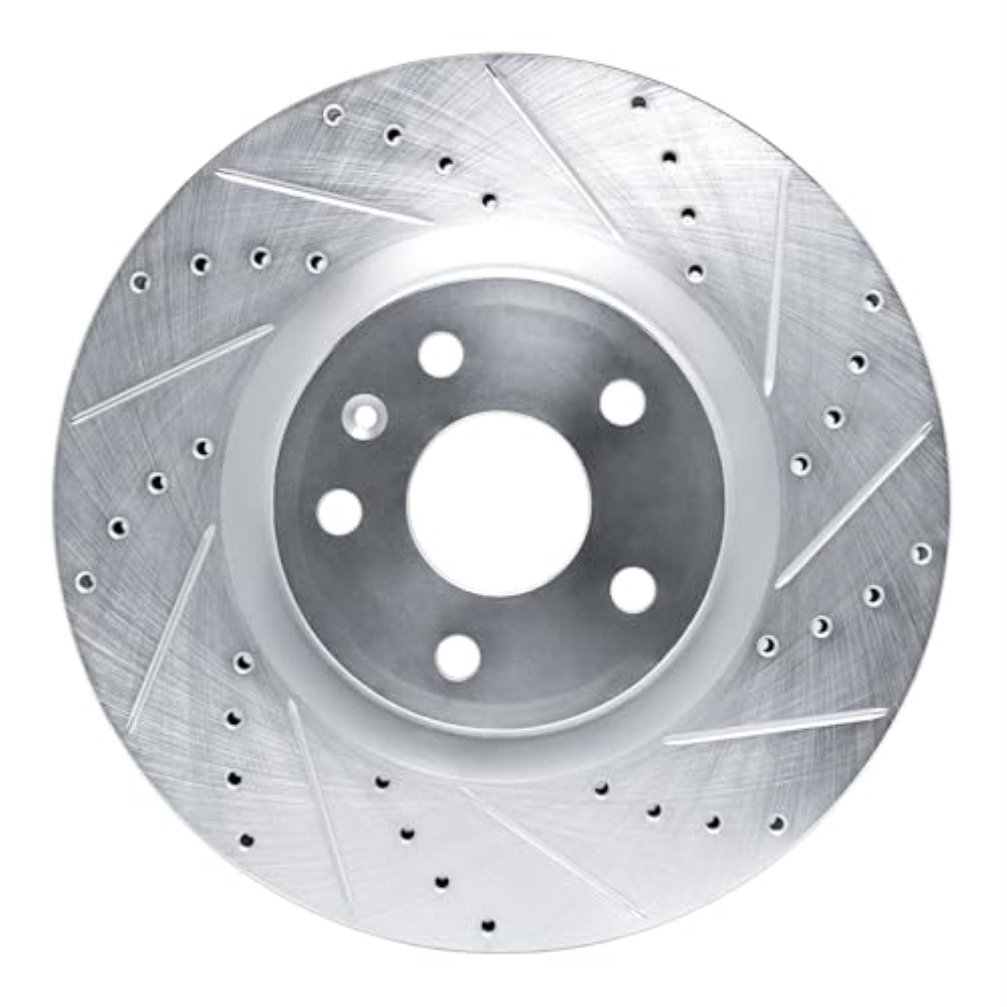 R1 Concepts Brake Rotor Drilled And Slotted Silver Edz-45019R