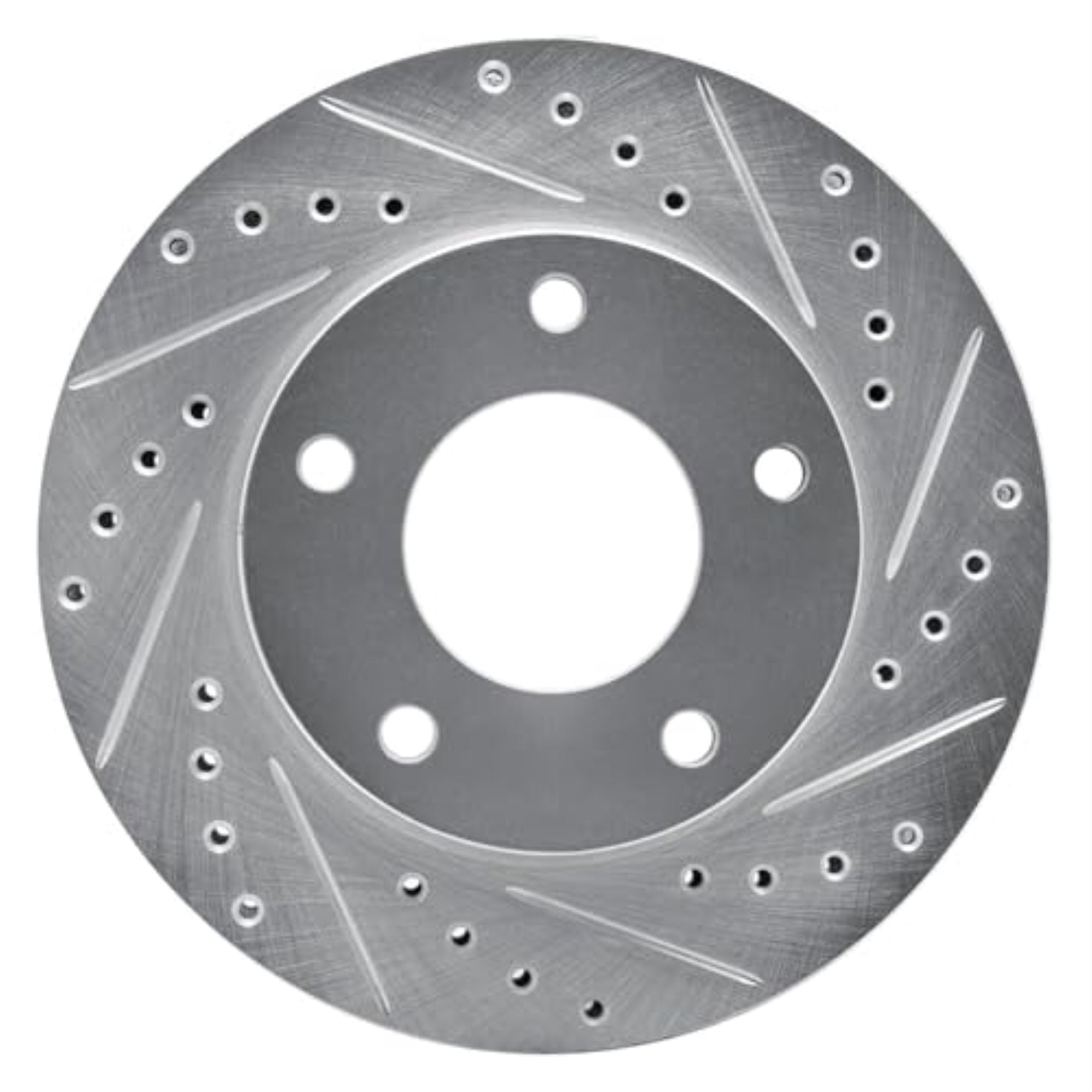 R1 Concepts Brake Rotor Drilled And Slotted Silver Edz-46004R