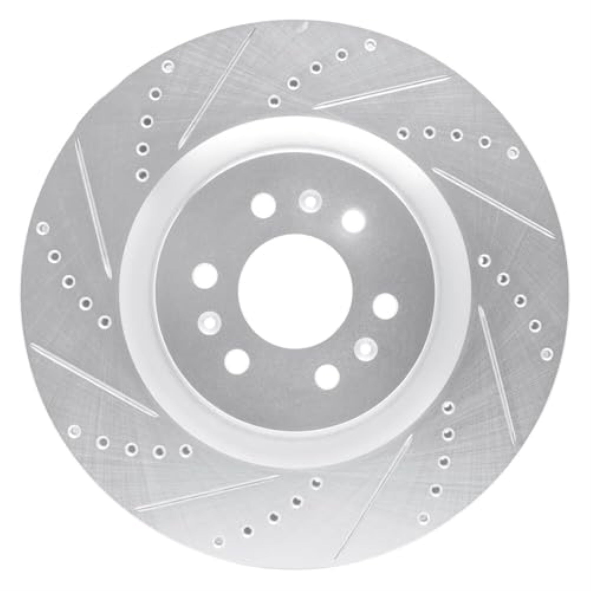 R1 Concepts Brake Rotor Drilled And Slotted Silver Edz-46015L