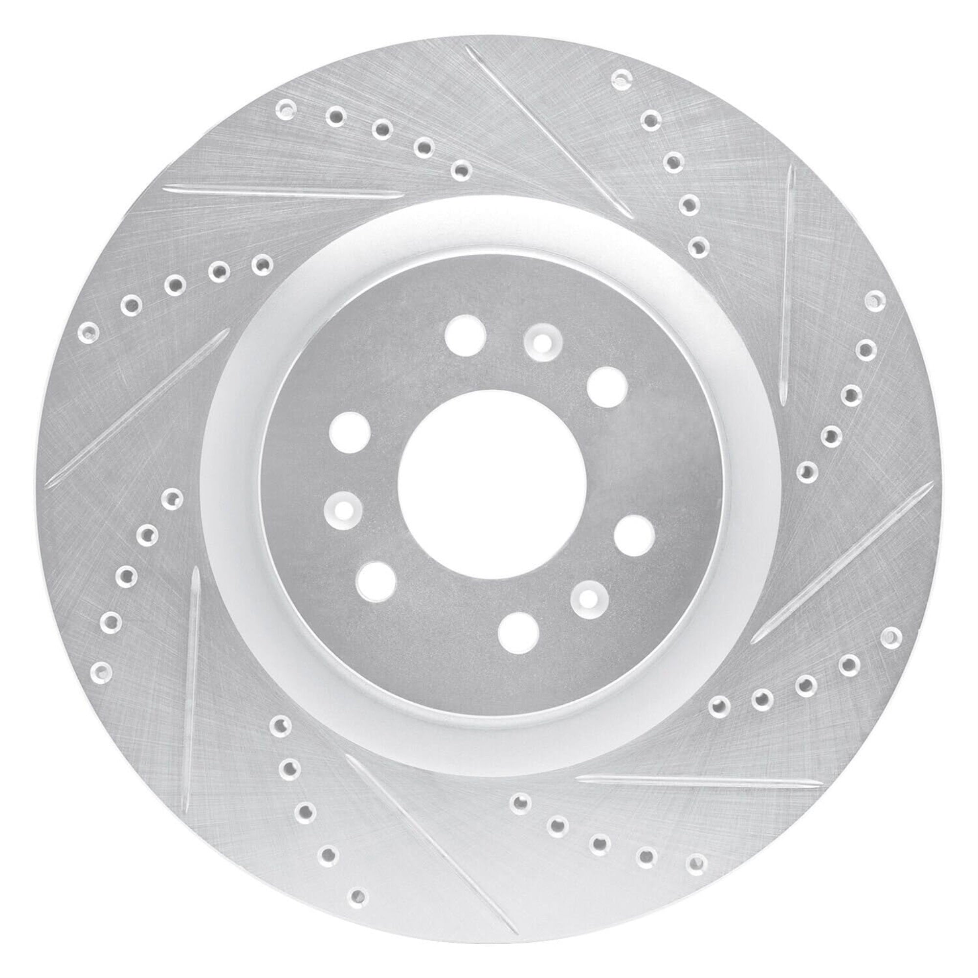 R1 Concepts Brake Rotor Drilled And Slotted Silver Edz-46015R