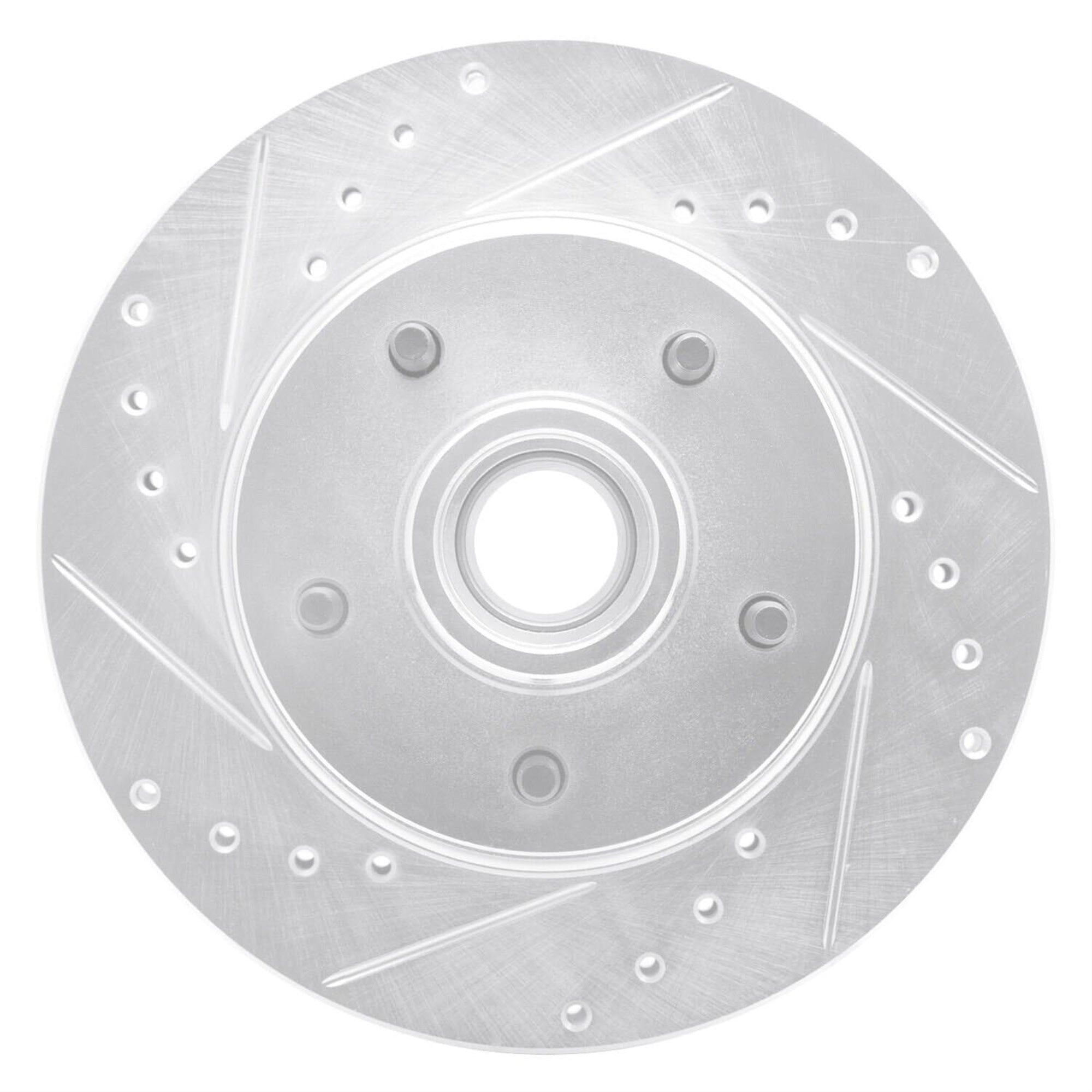 R1 Concepts Brake Rotor Drilled And Slotted Silver Edz-47005L