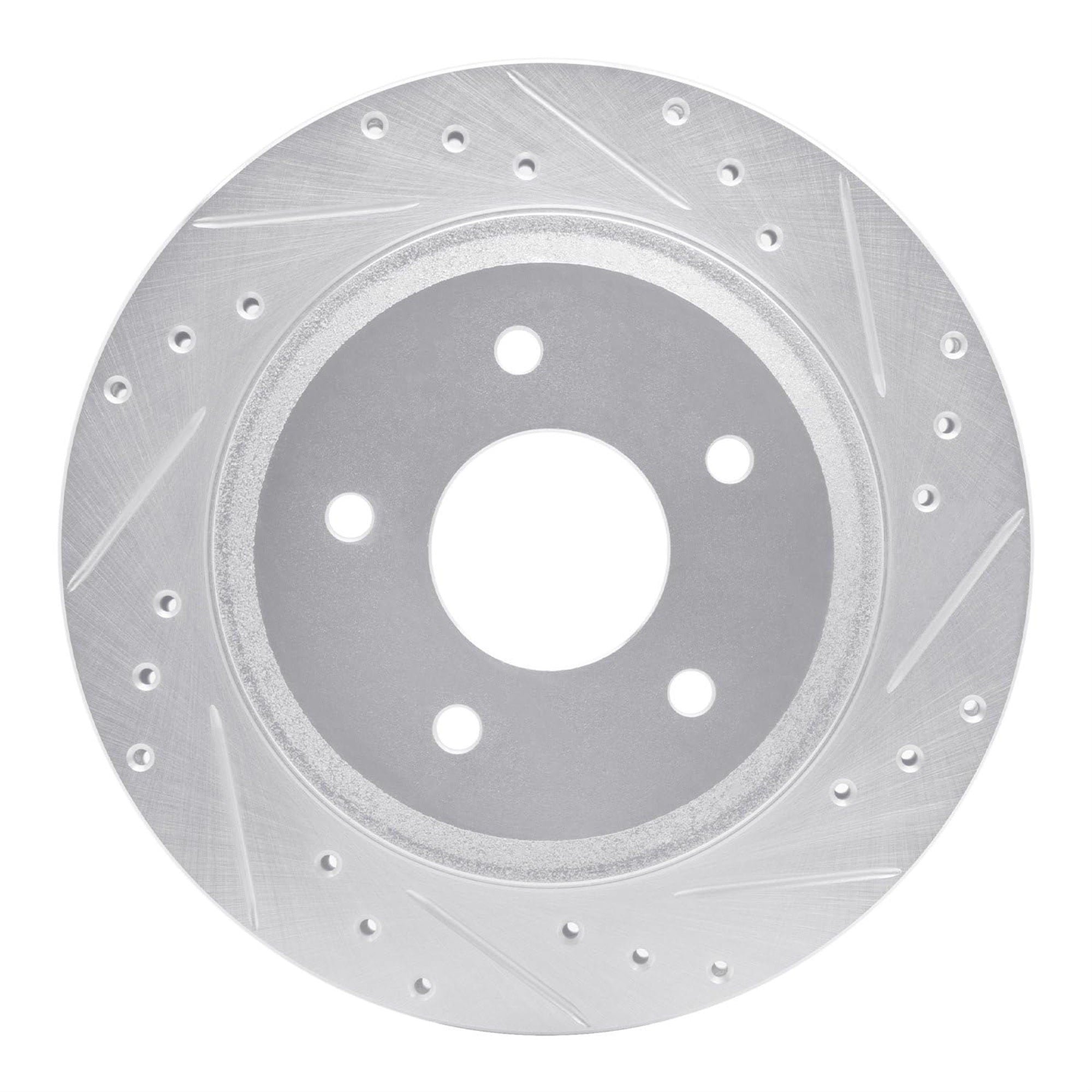 R1 Concepts Brake Rotor Drilled And Slotted Silver Edz-47021R