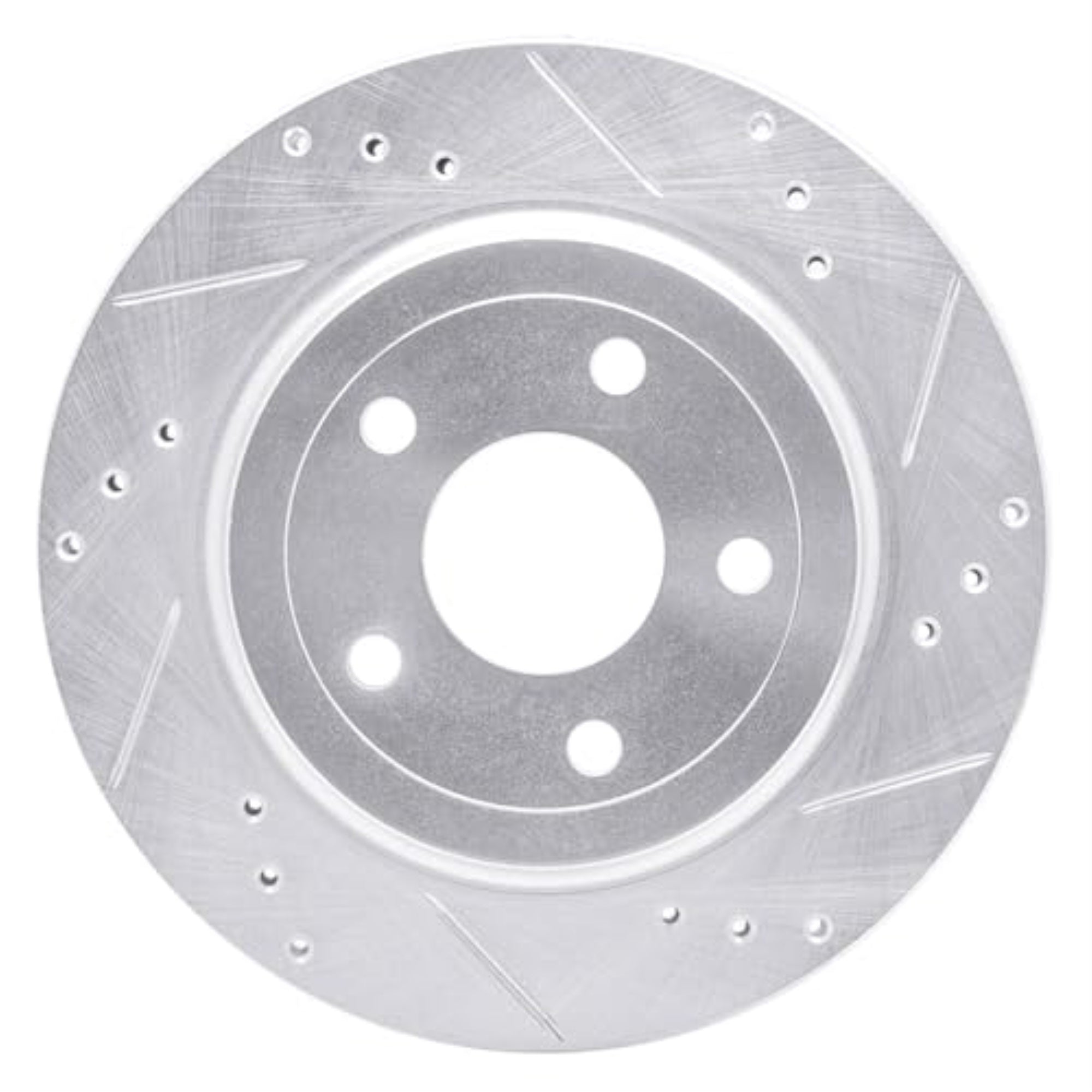 R1 Concepts Brake Rotor Drilled And Slotted Silver Edz-47038R