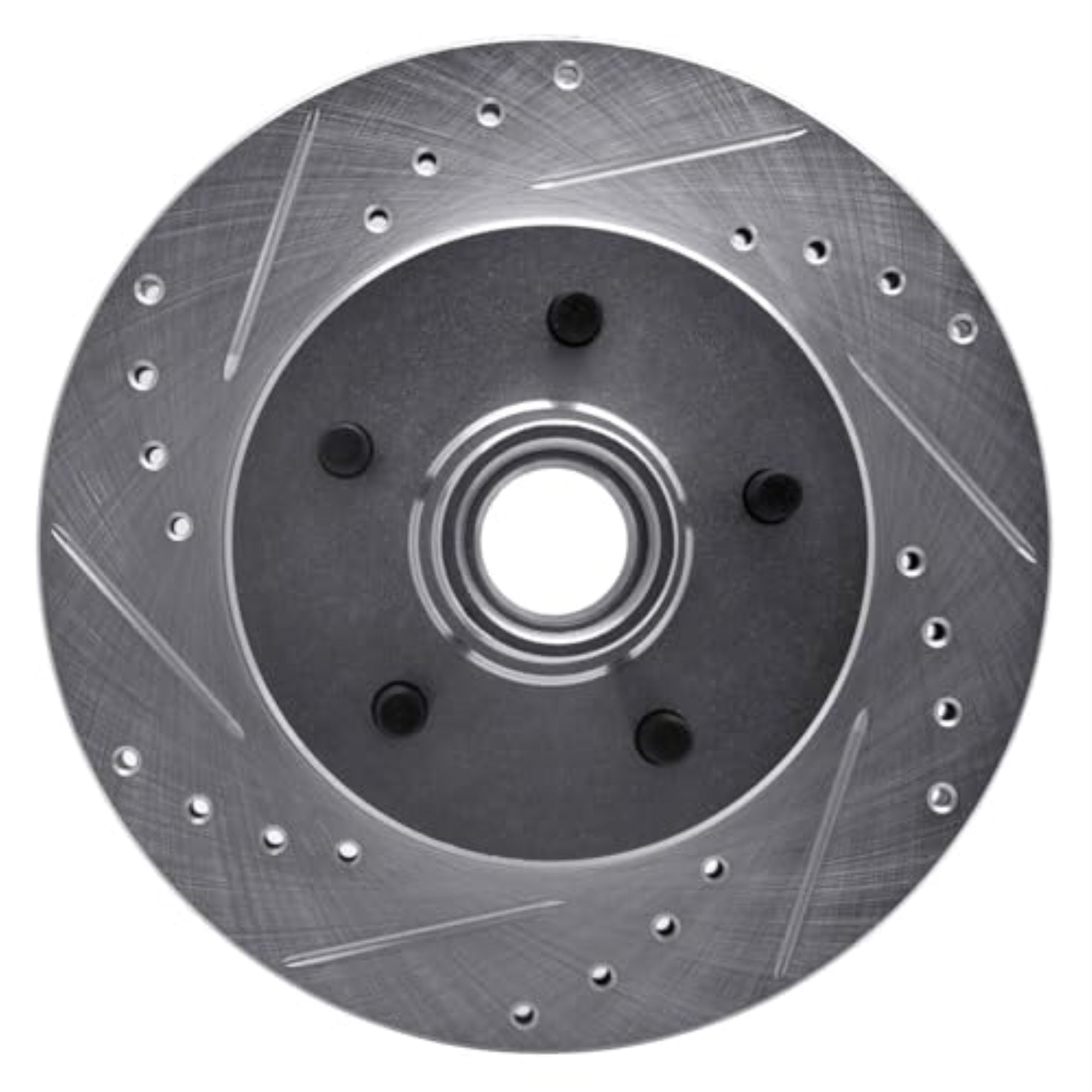R1 Concepts Brake Rotor Drilled And Slotted Silver Edz-48010L