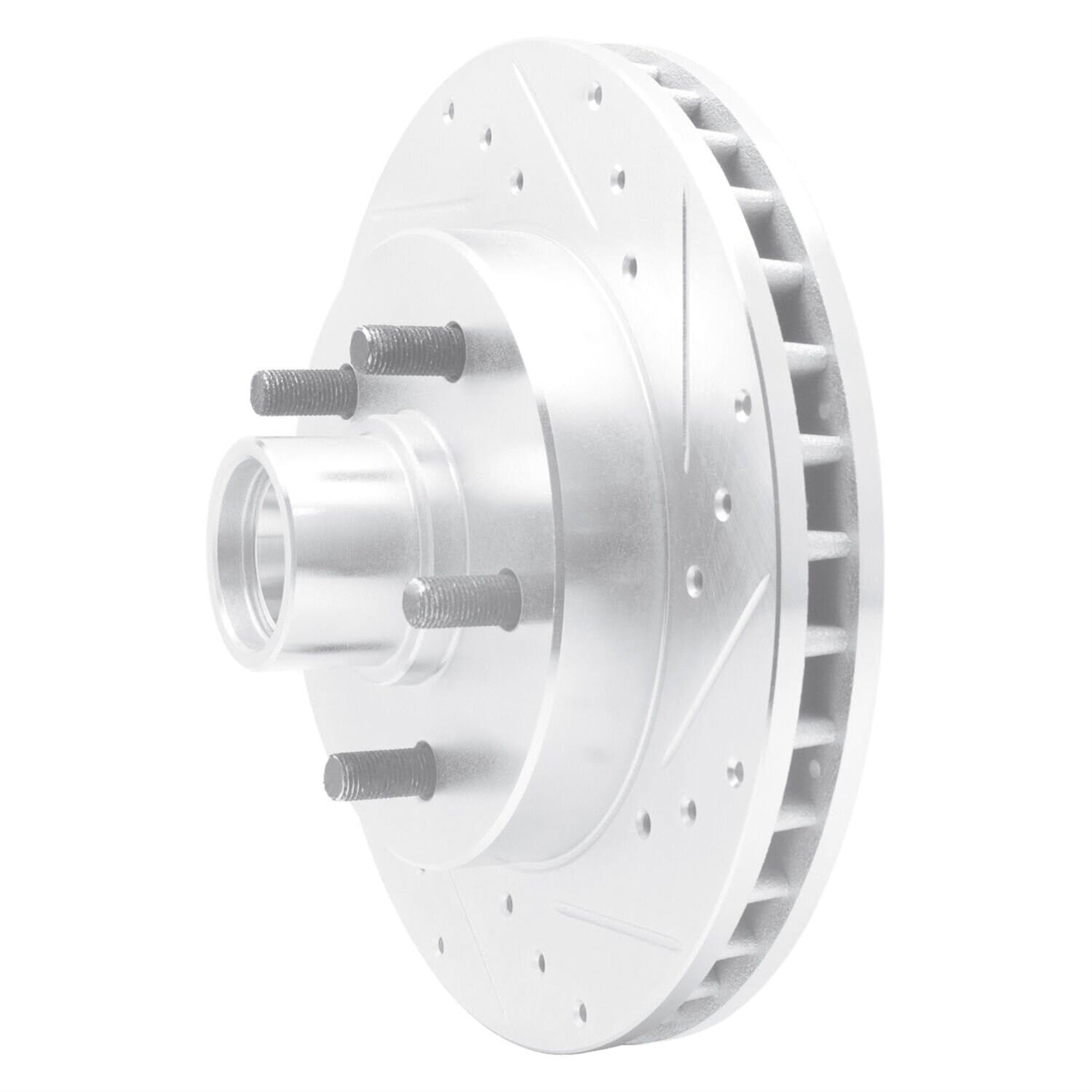 R1 Concepts Brake Rotor Drilled And Slotted Silver Edz-48010R