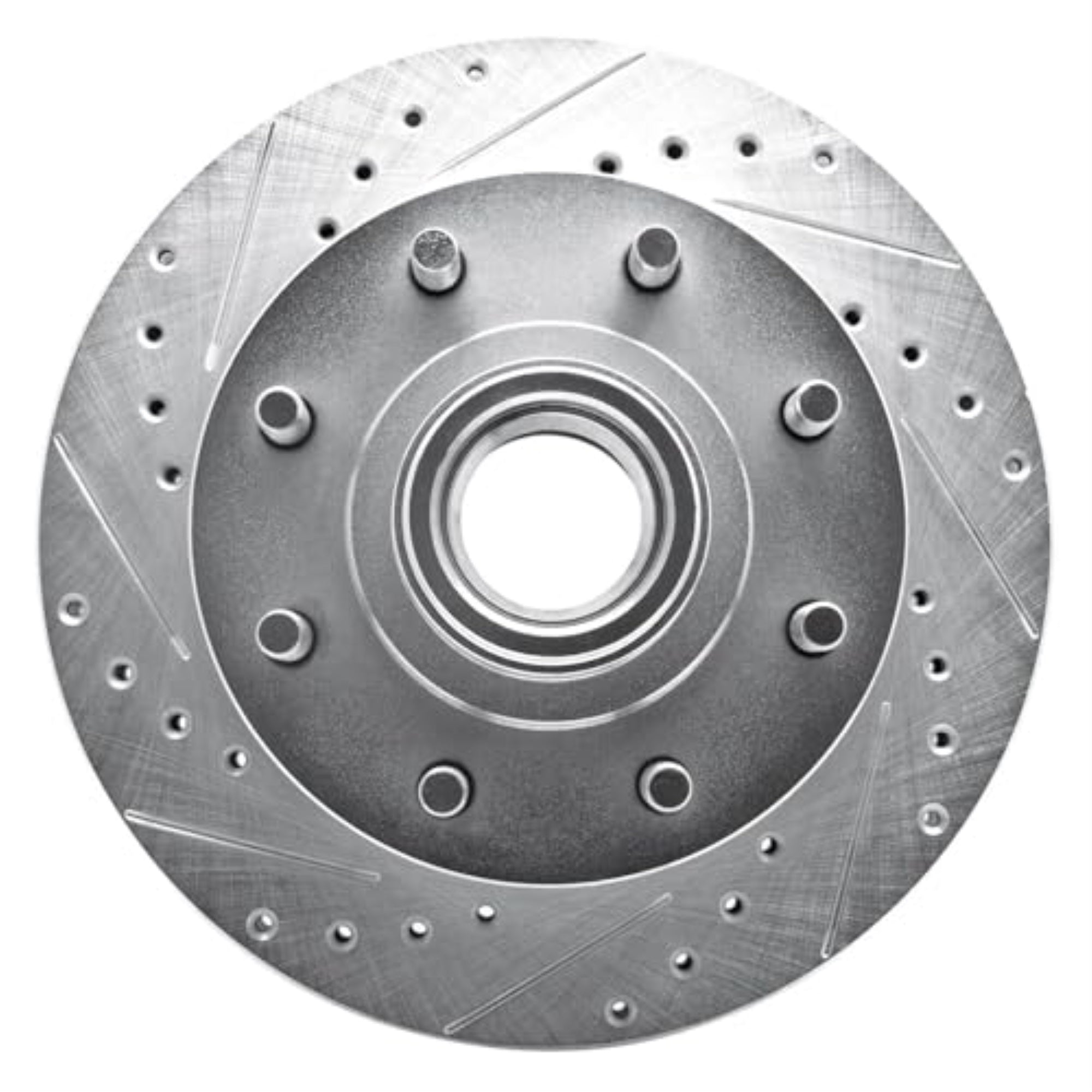 R1 Concepts Brake Rotor Drilled And Slotted Silver Edz-48023L