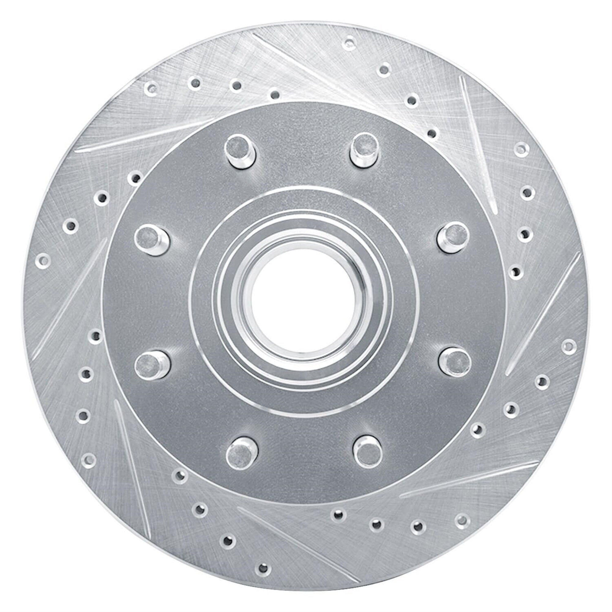R1 Concepts Brake Rotor Drilled And Slotted Silver Edz-48023R