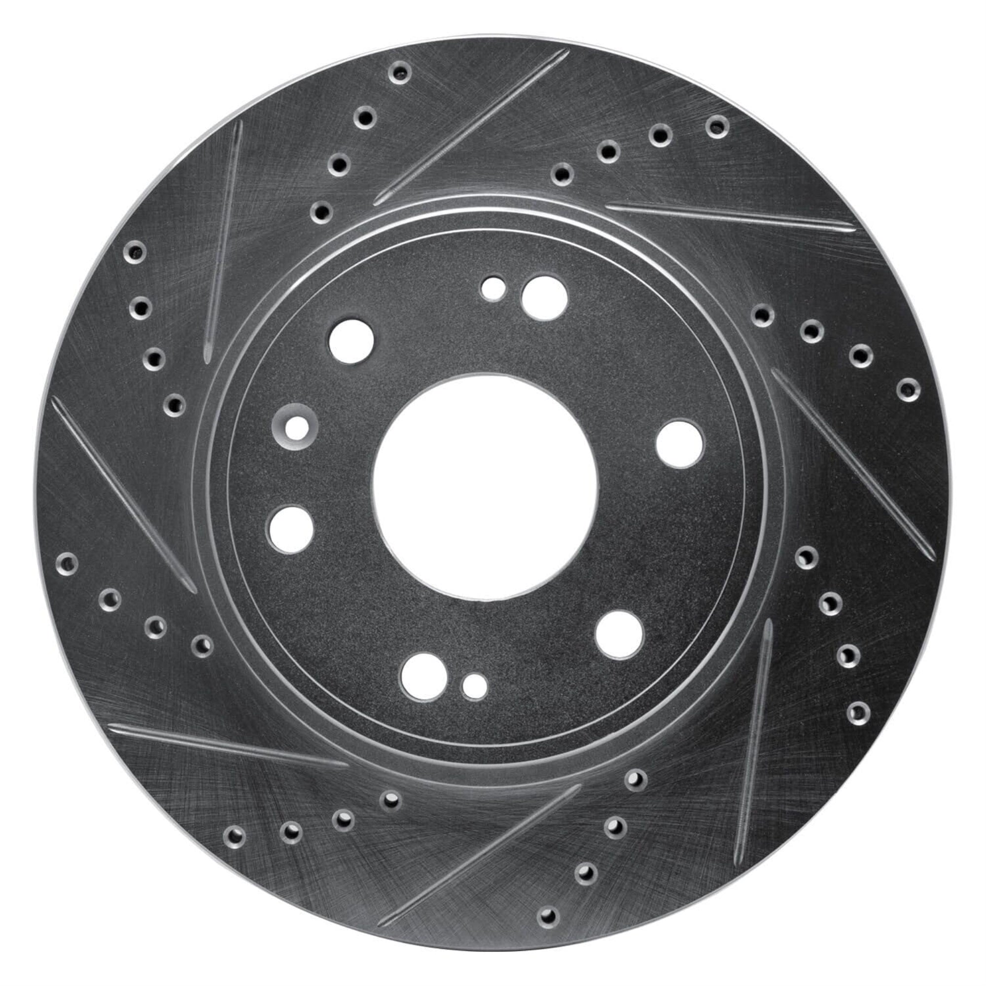 R1 Concepts Brake Rotor Drilled And Slotted Silver Edz-48091L