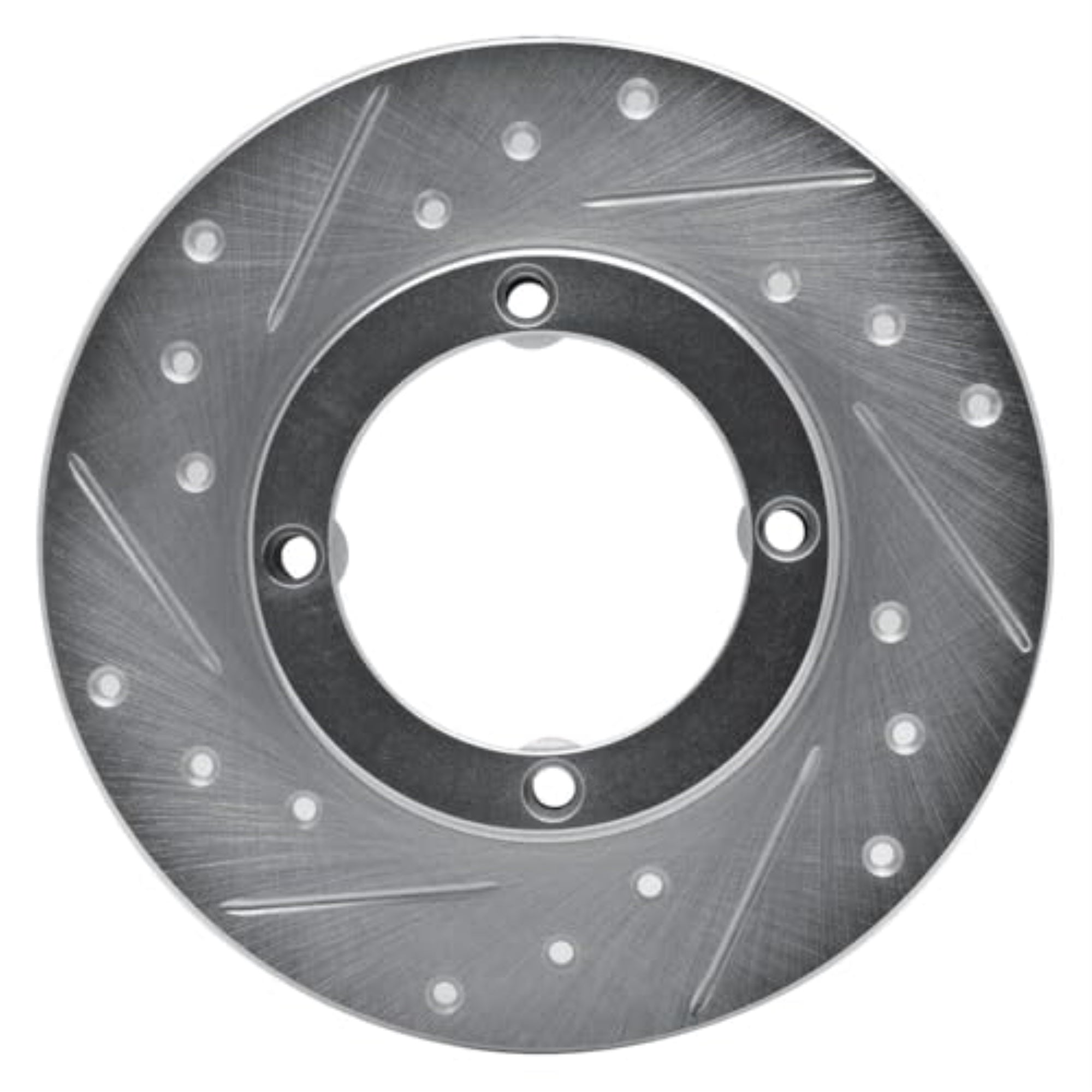 R1 Concepts Brake Rotor Drilled And Slotted Silver Edz-50001L