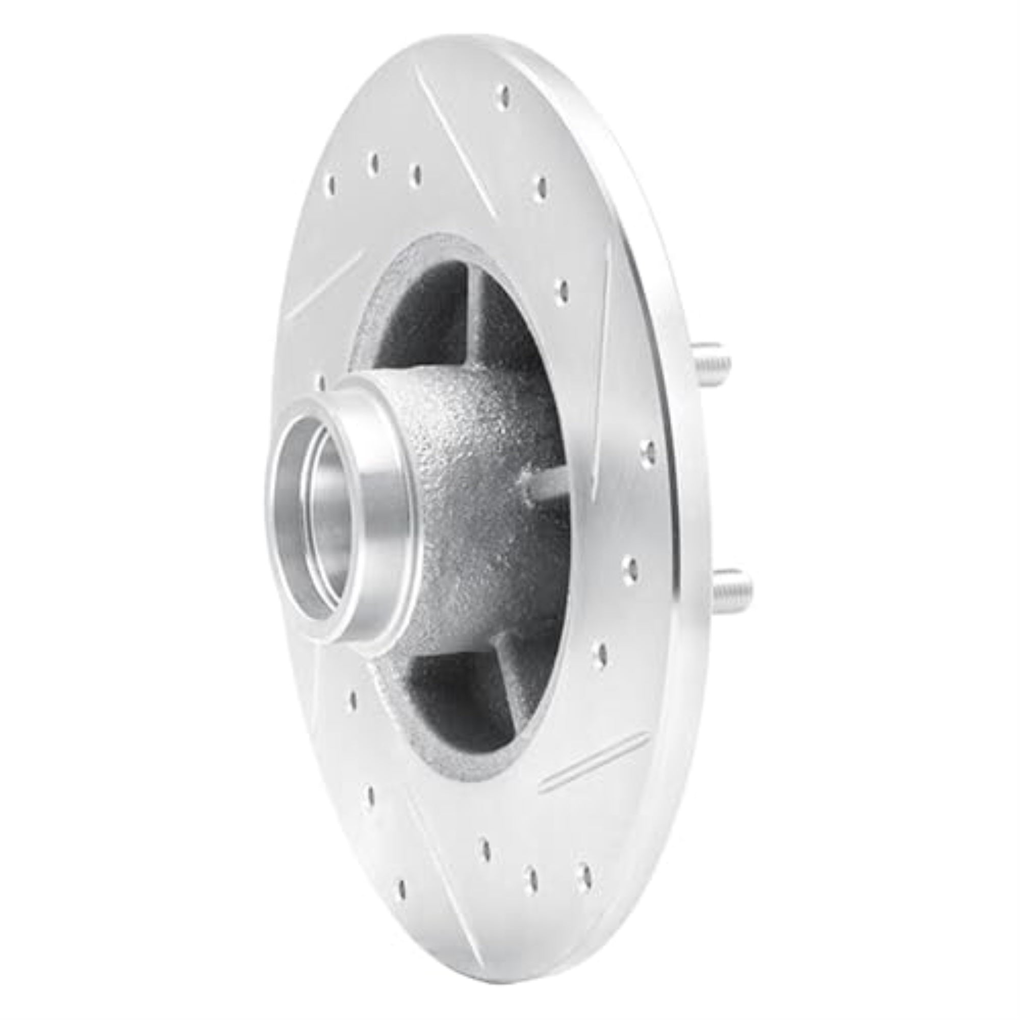 R1 Concepts Brake Rotor Drilled And Slotted Silver Edz-52002L