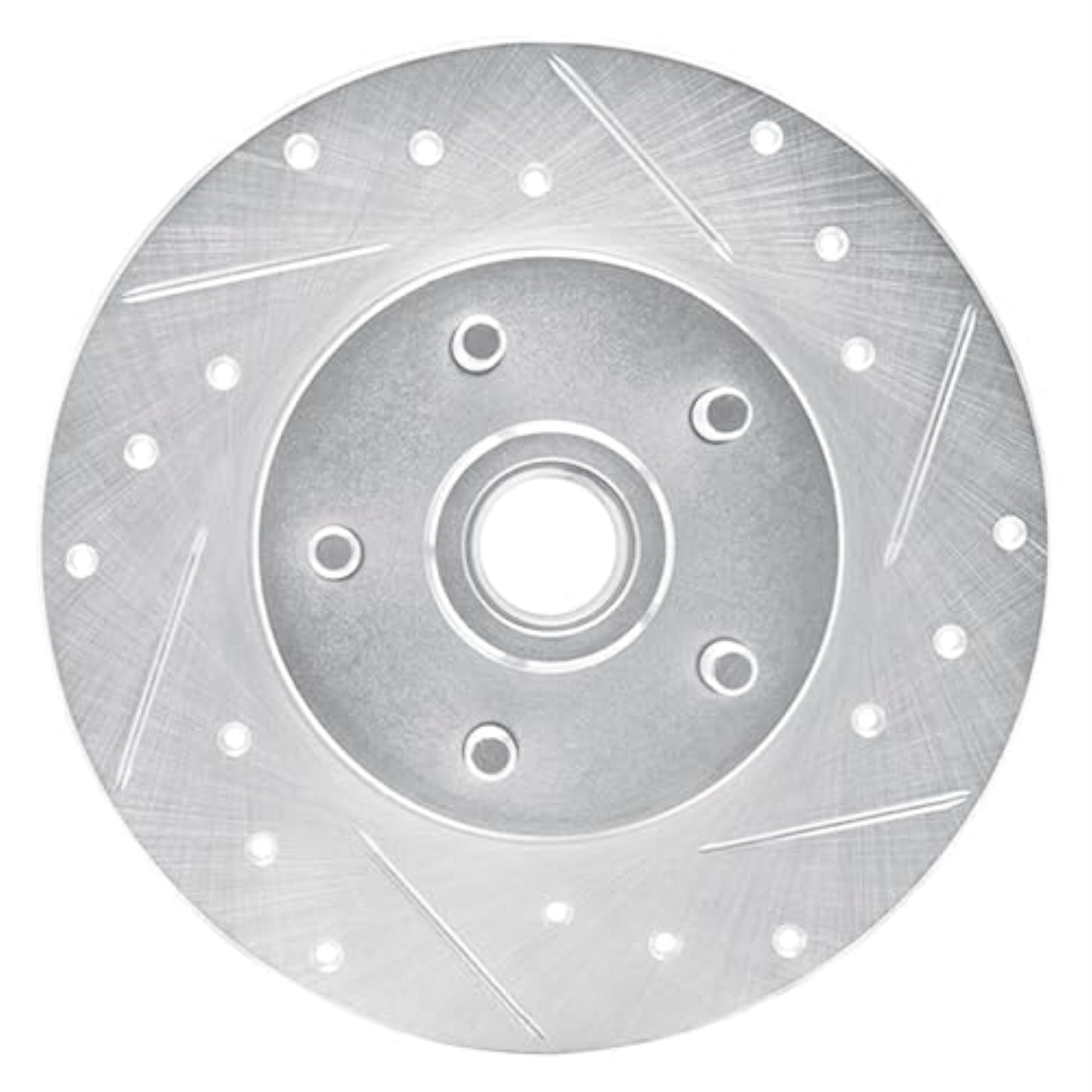 R1 Concepts Brake Rotor Drilled And Slotted Silver Edz-52002R