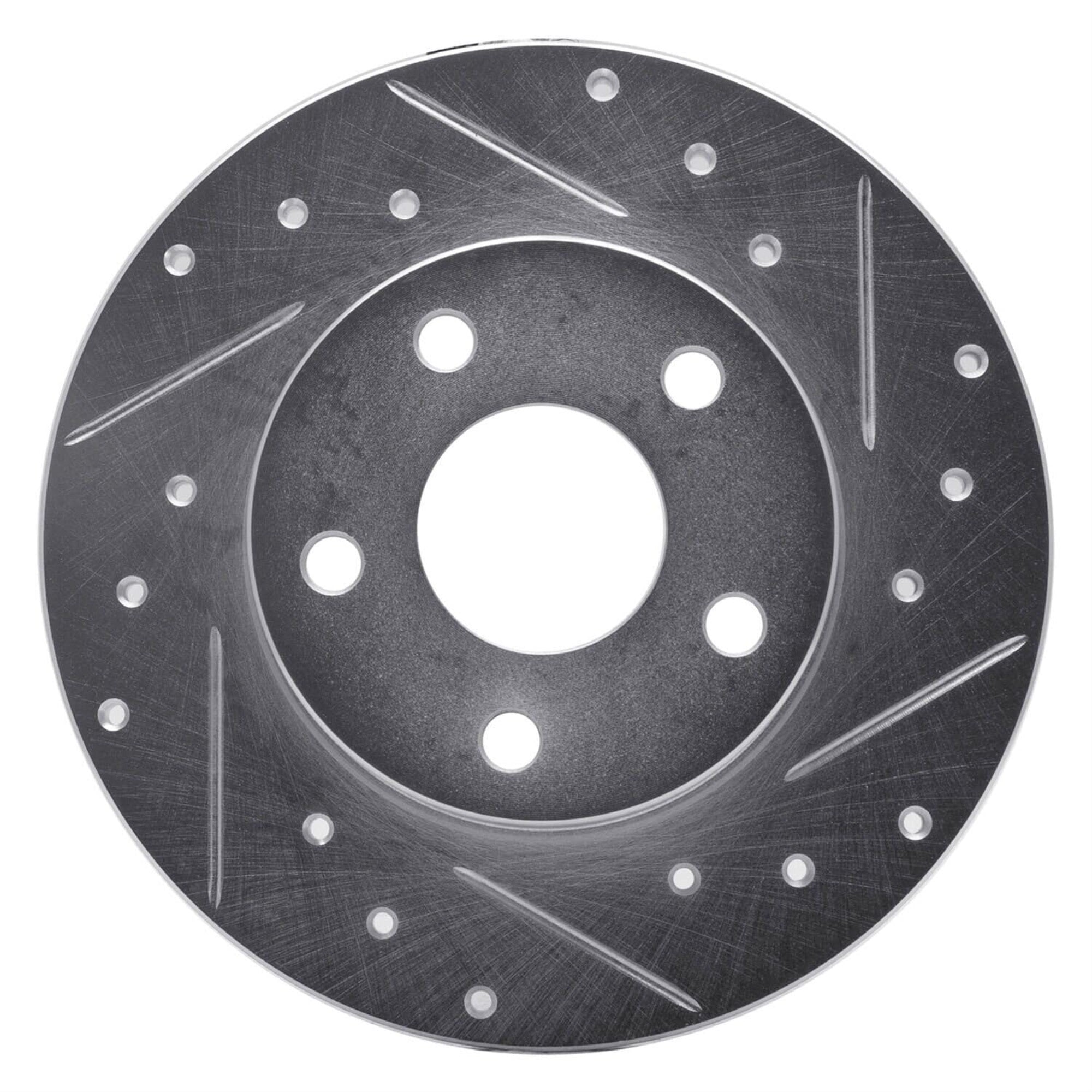 R1 Concepts Brake Rotor Drilled And Slotted Silver Edz-52003R